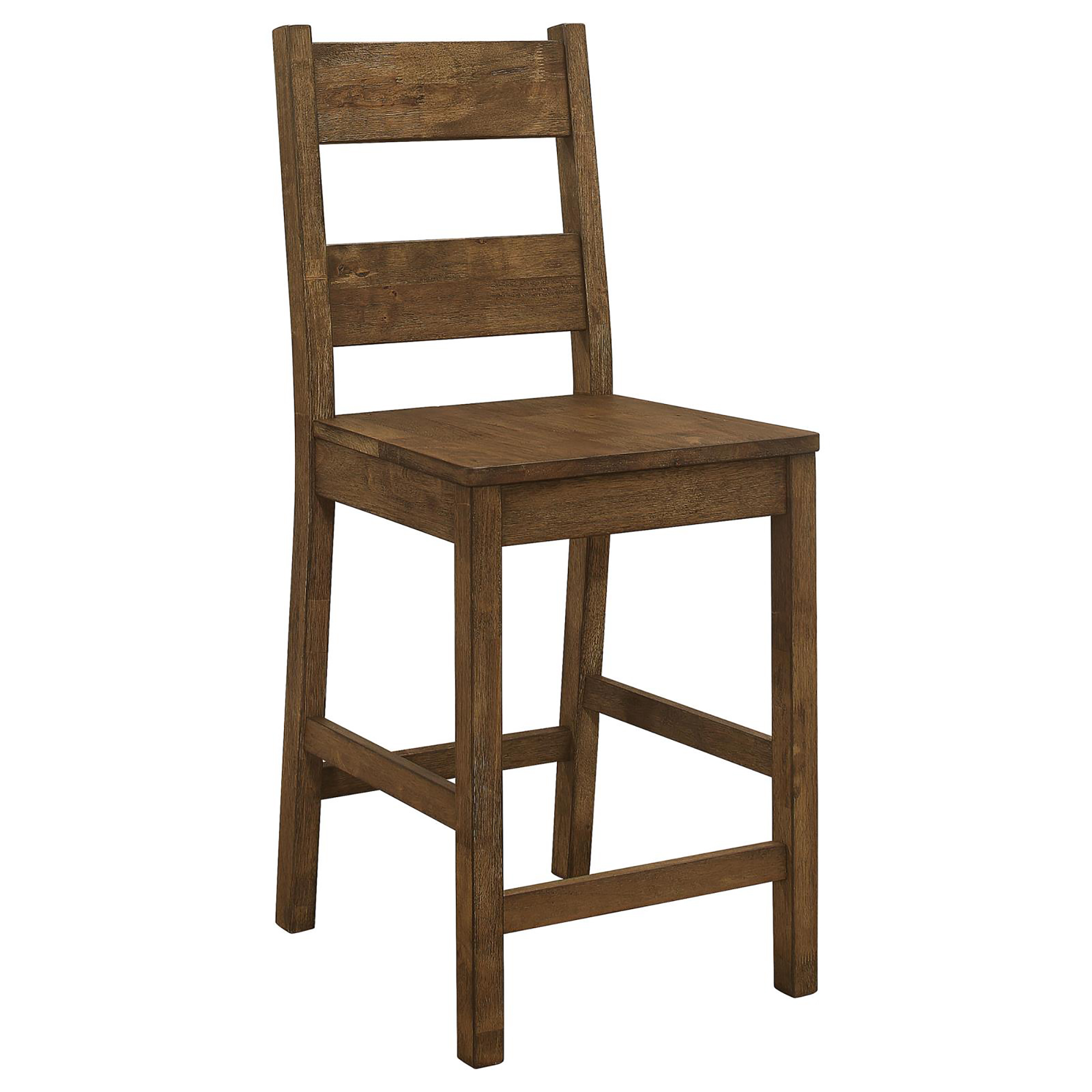 Rustic Golden Brown Ladder Back Counter Height Stools (Set of 2)