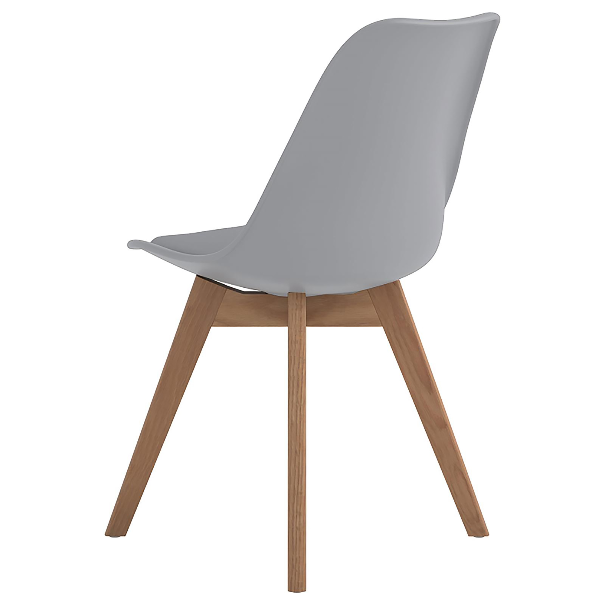 Grey and Natural Oak Padded Side Chairs (Set of 2)