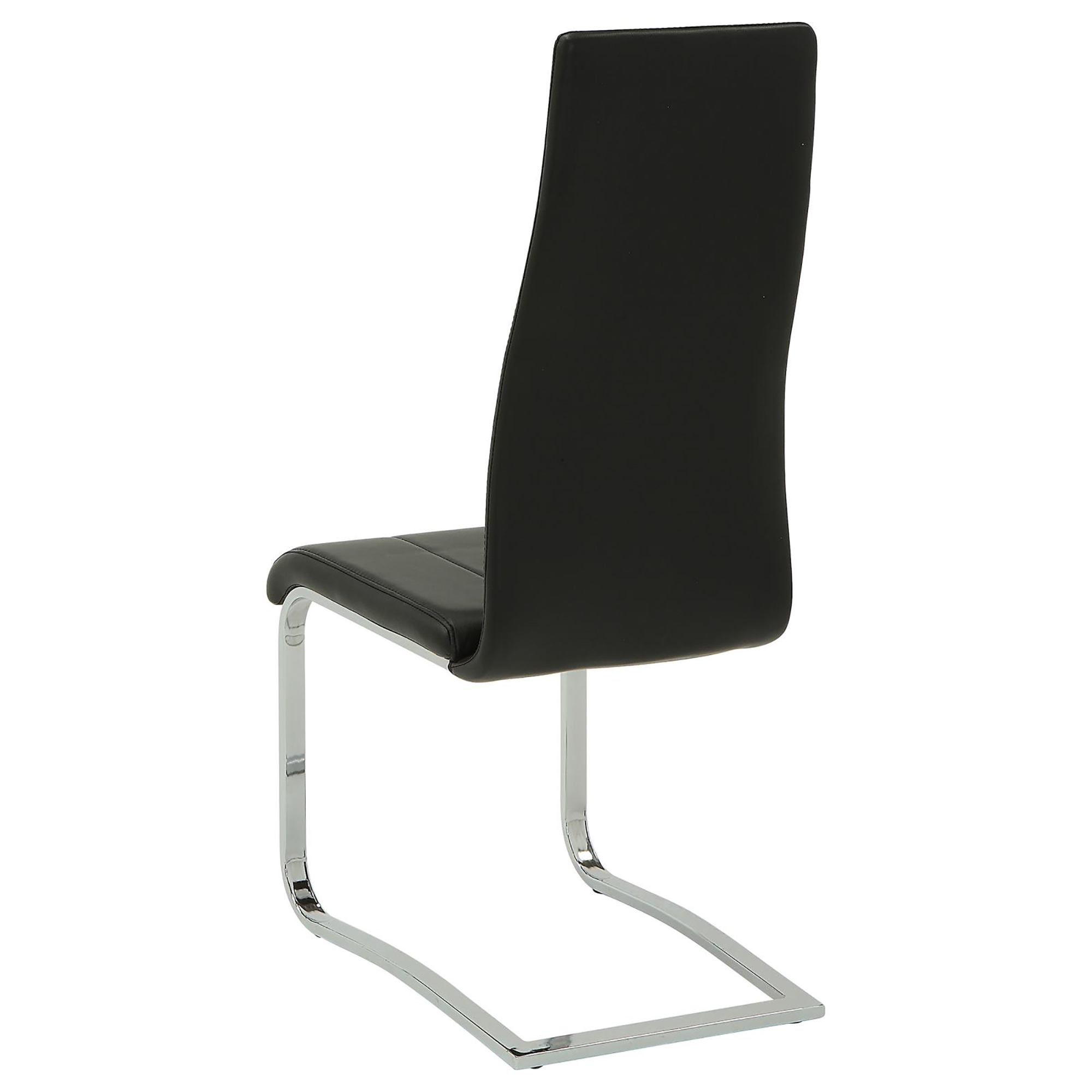 Black and Chrome High Back Side Chairs (Set of 4)