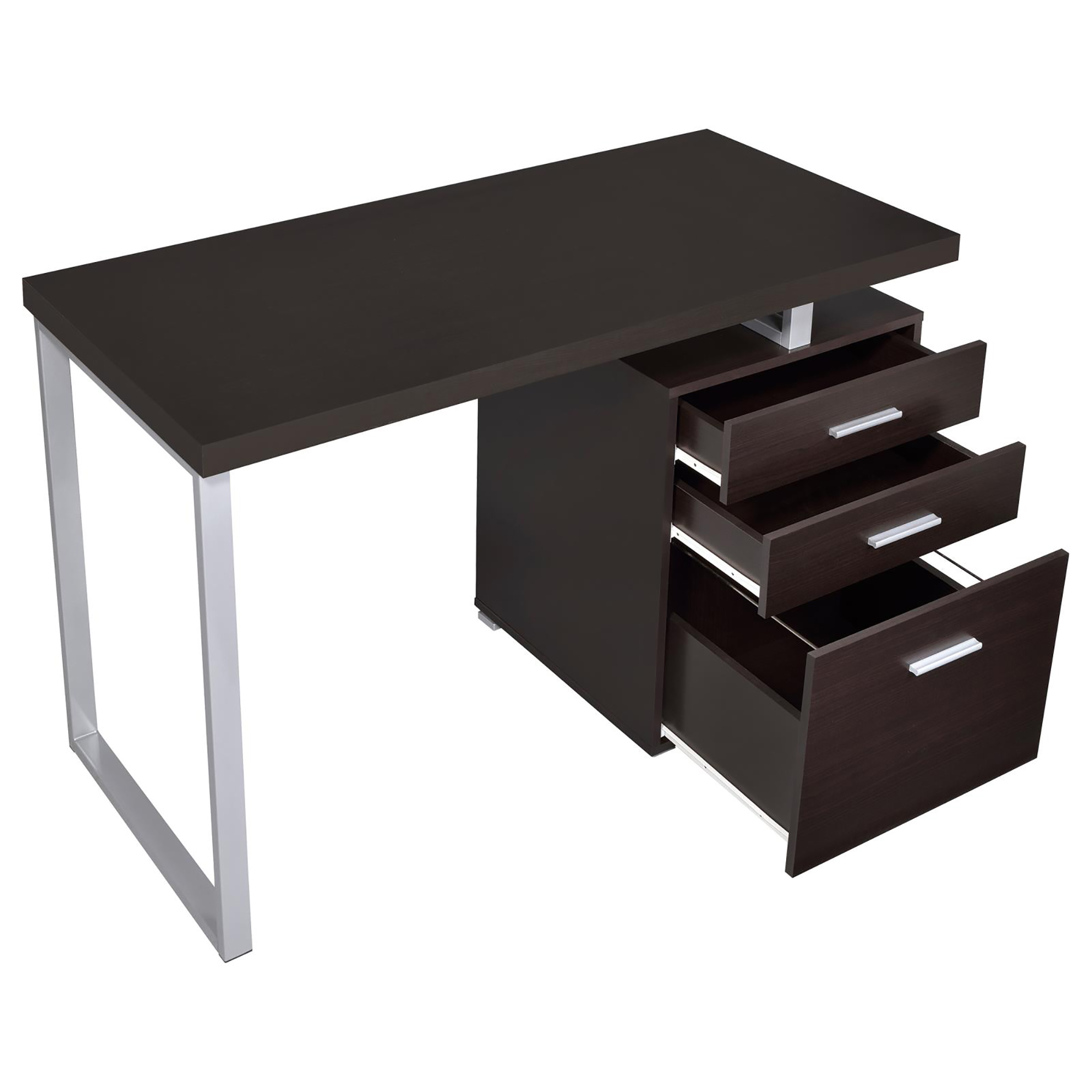 Cappuccino 3-drawer Reversible Office Desk