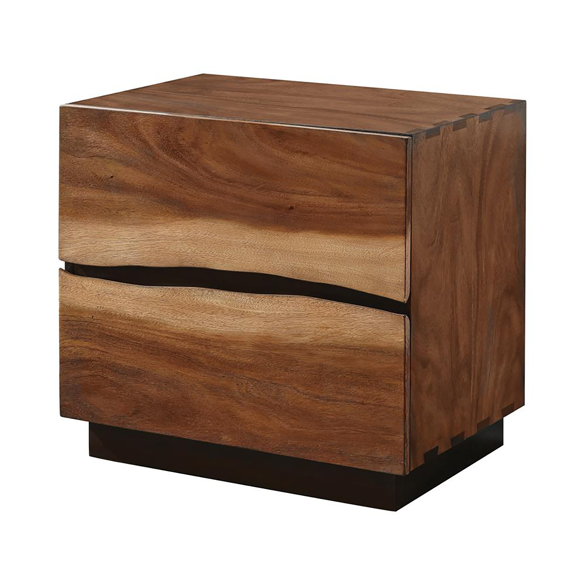 Smokey Walnut and Coffee Bean 2-drawer Nightstand