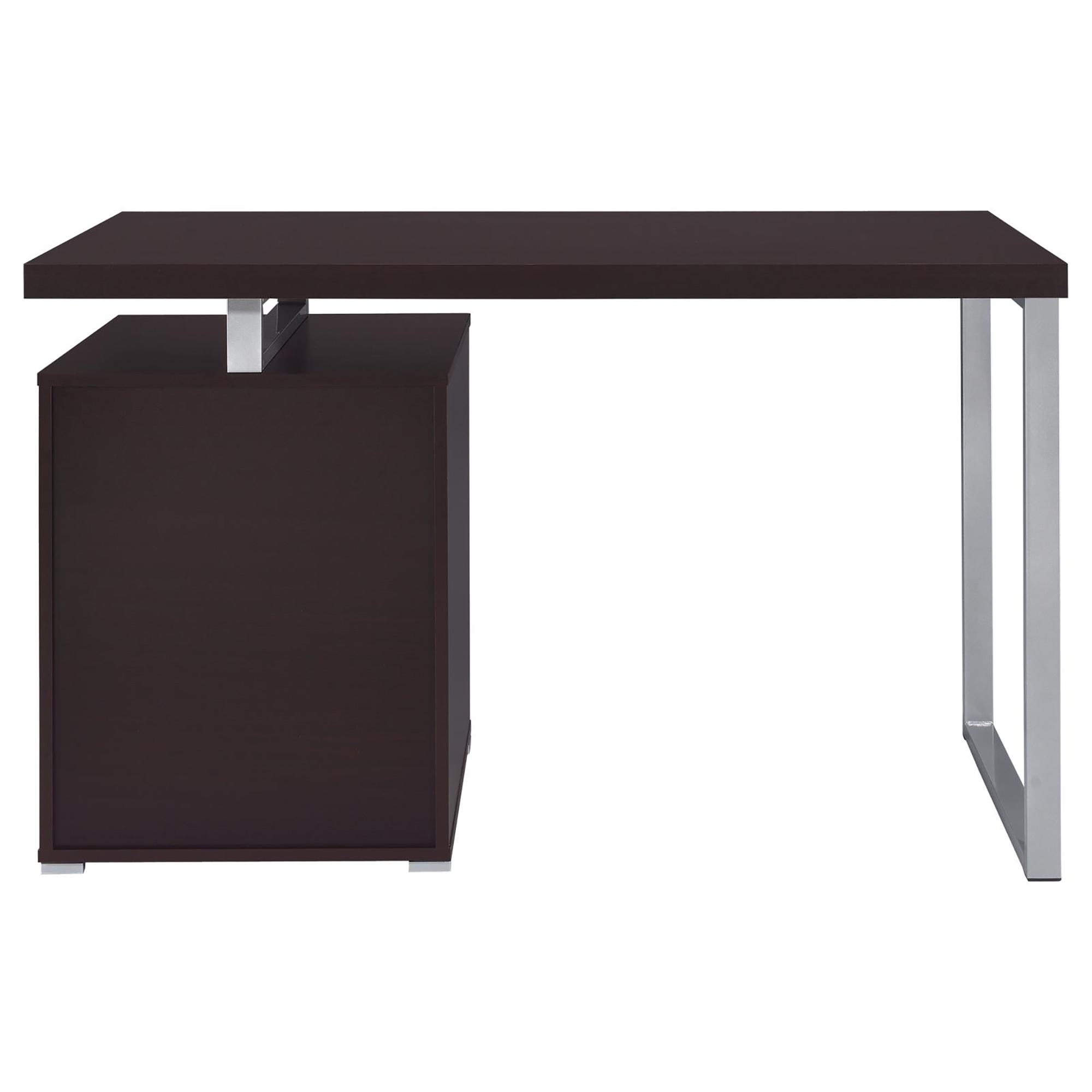 Cappuccino 3-drawer Reversible Office Desk