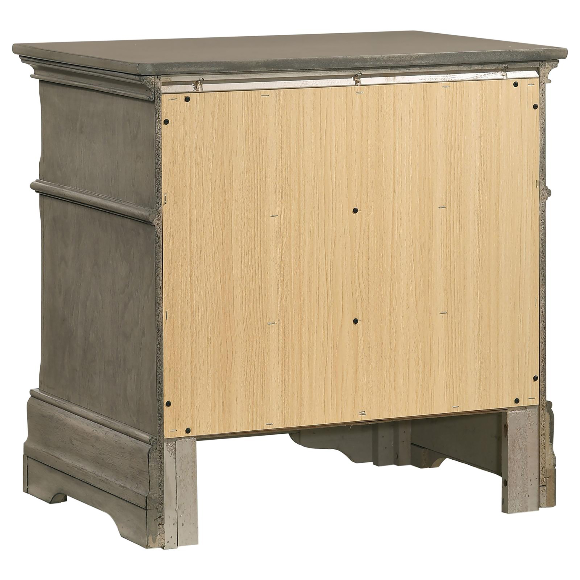 Wheat Rectangular 3-Drawer Nightstand