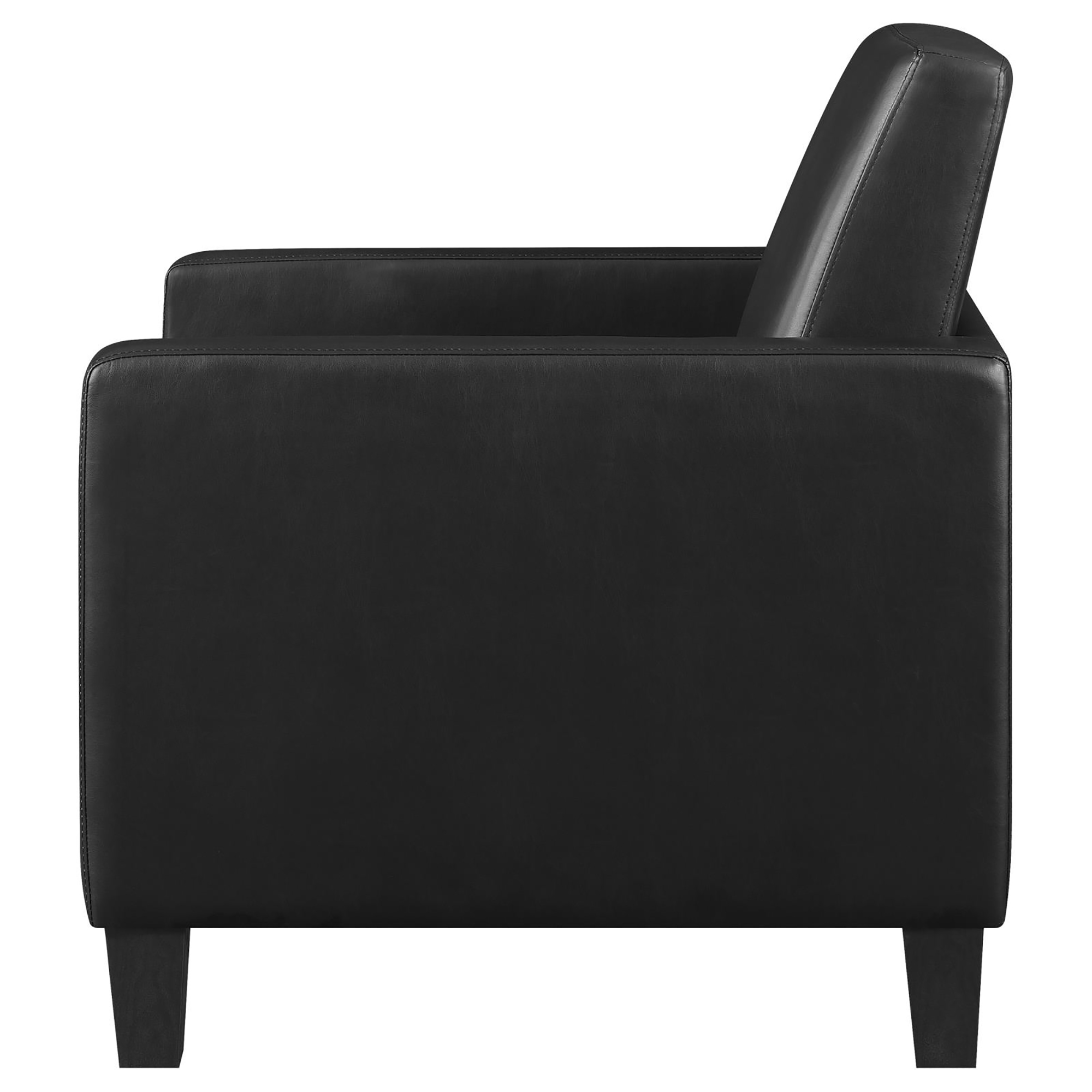 Black Cushion Back Upholstered Accent Chair