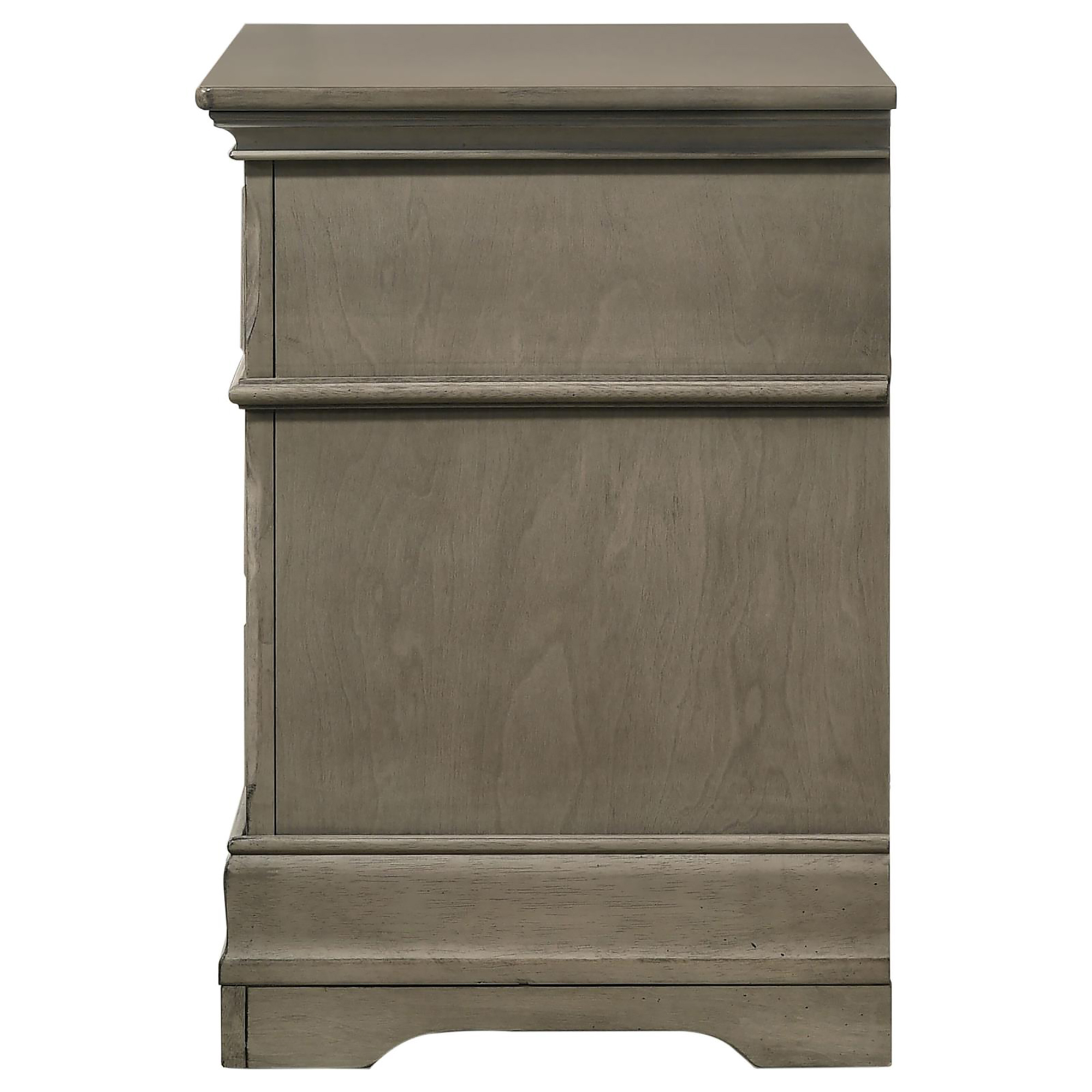 Wheat Rectangular 3-Drawer Nightstand