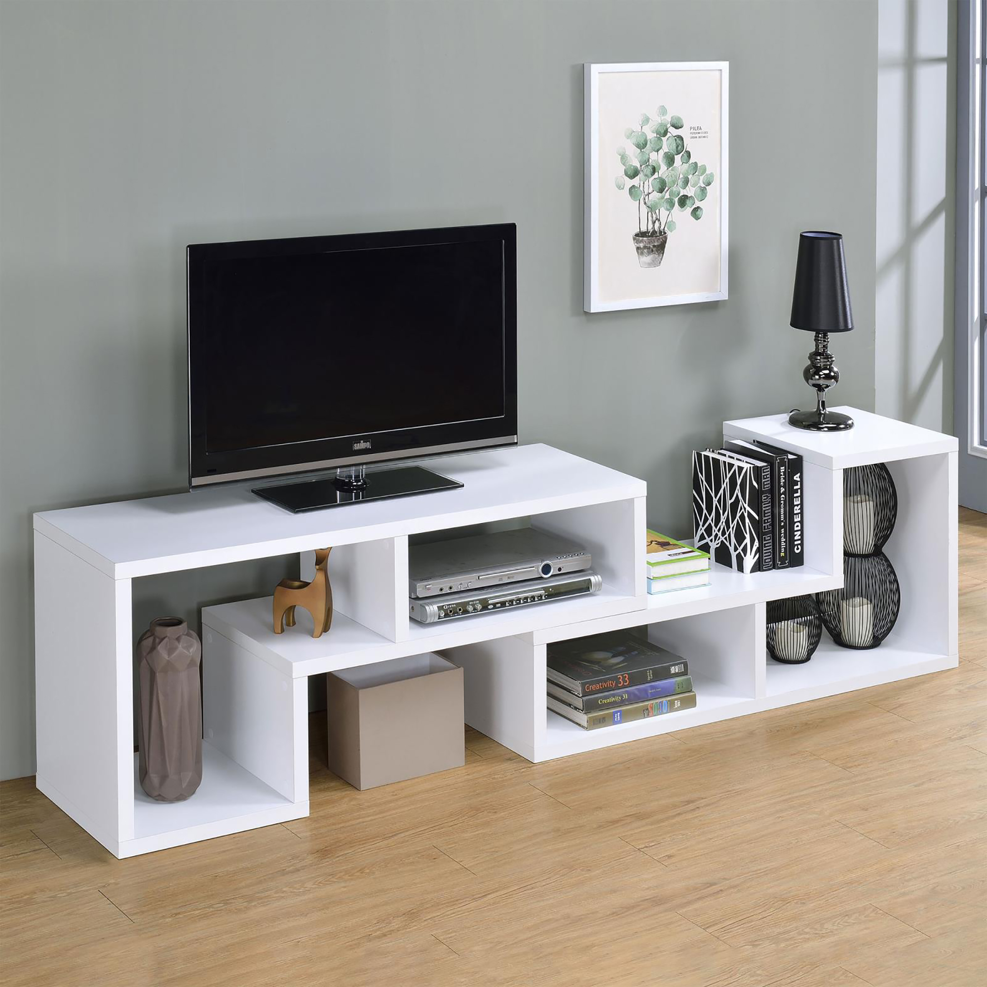 White Convertable Bookcase