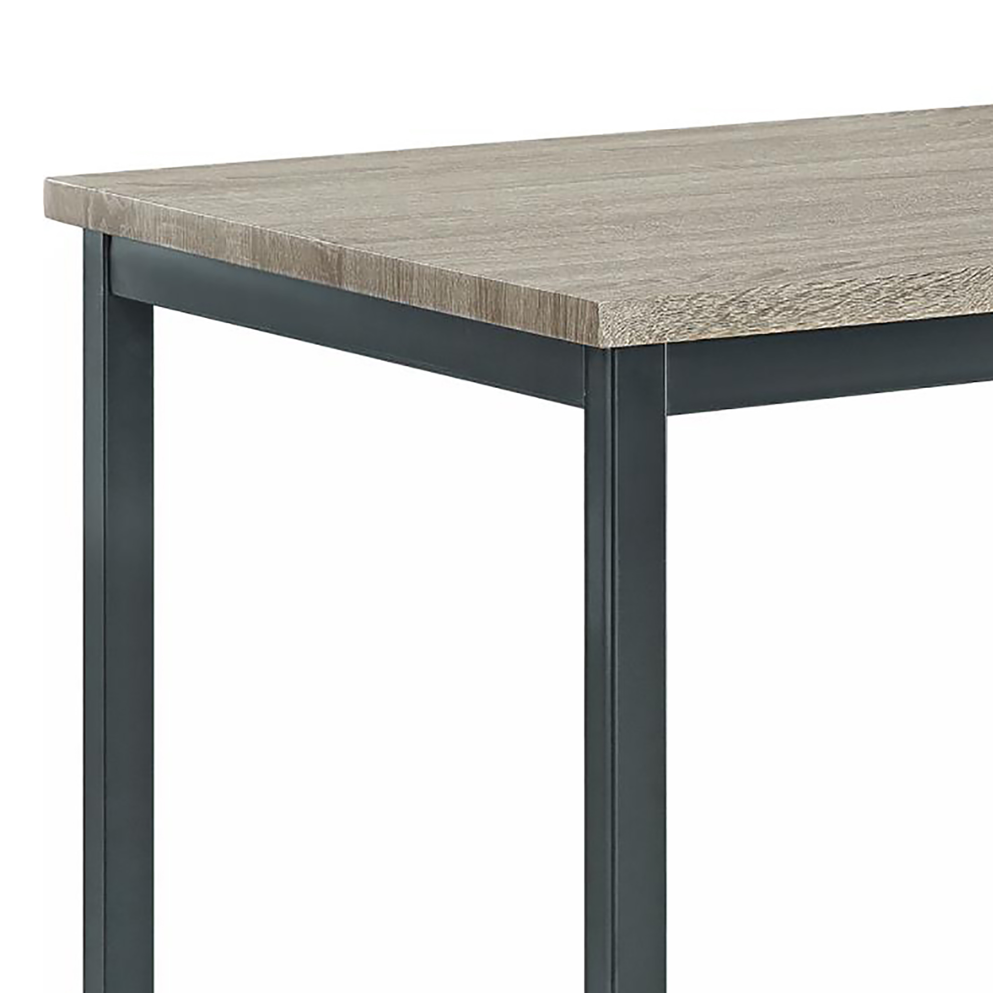 Grey and Black Rectangle Dining Table