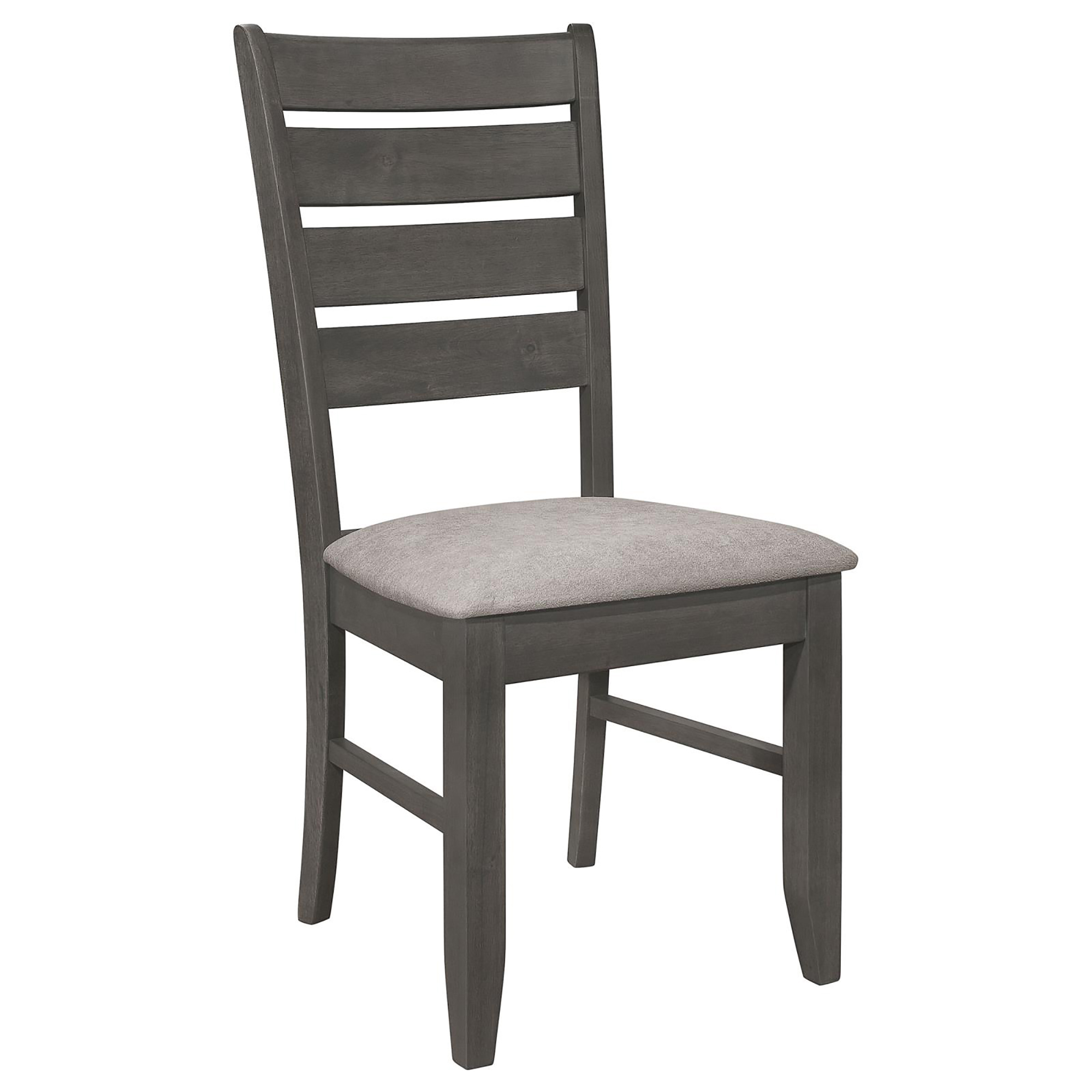 Grey and Dark Grey Padded Seat Side Chairs (Set of 2)