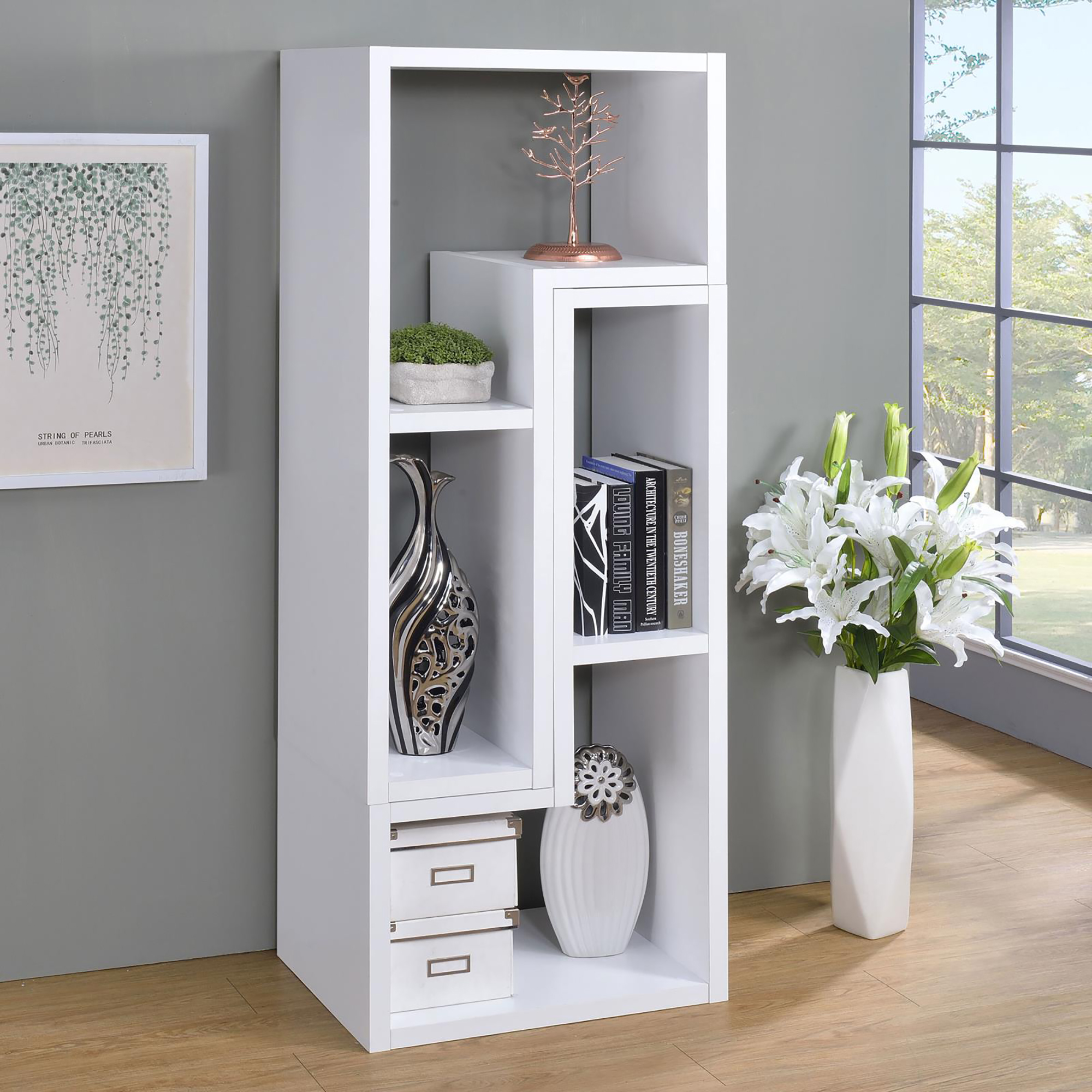 White Convertable Bookcase