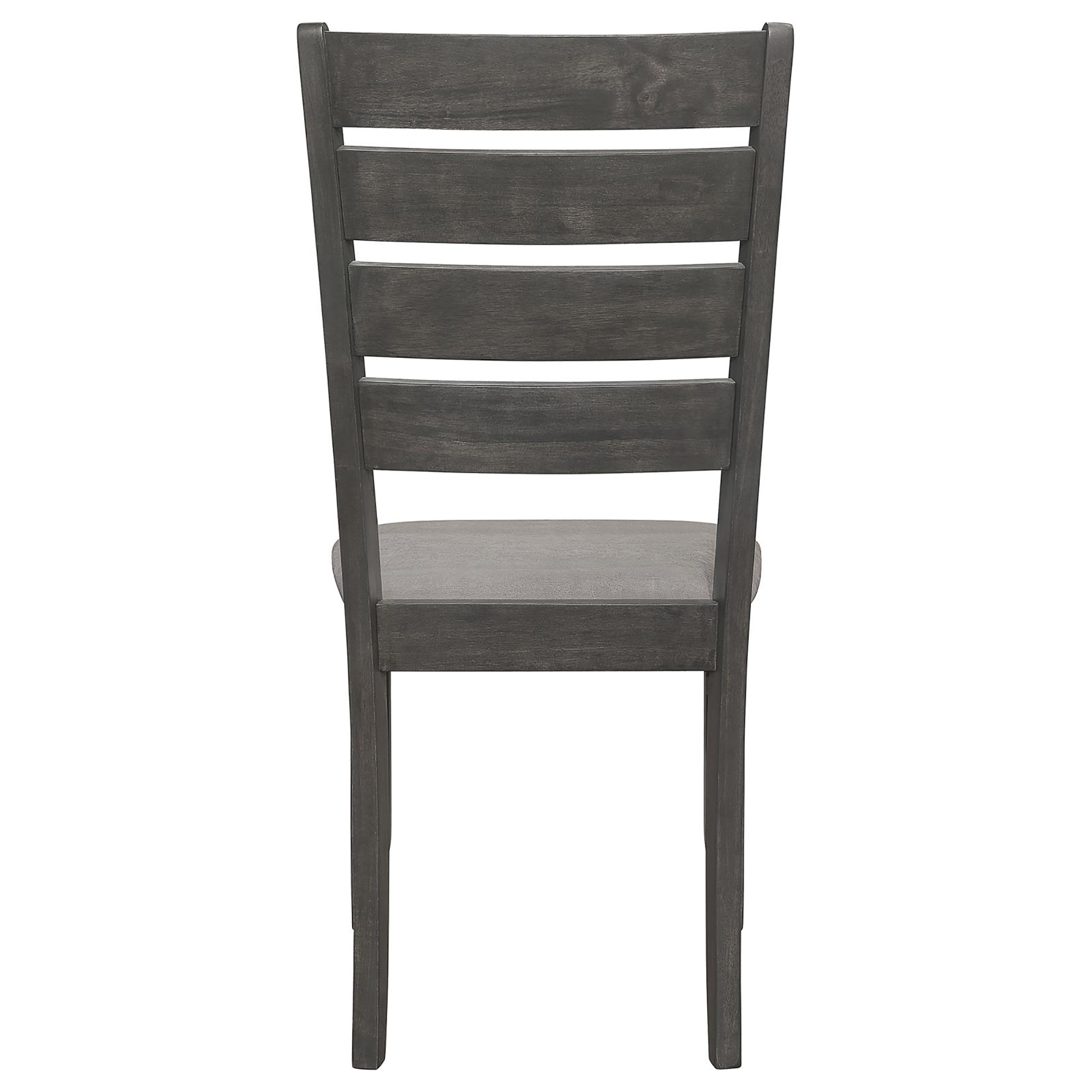 Grey and Dark Grey Padded Seat Side Chairs (Set of 2)