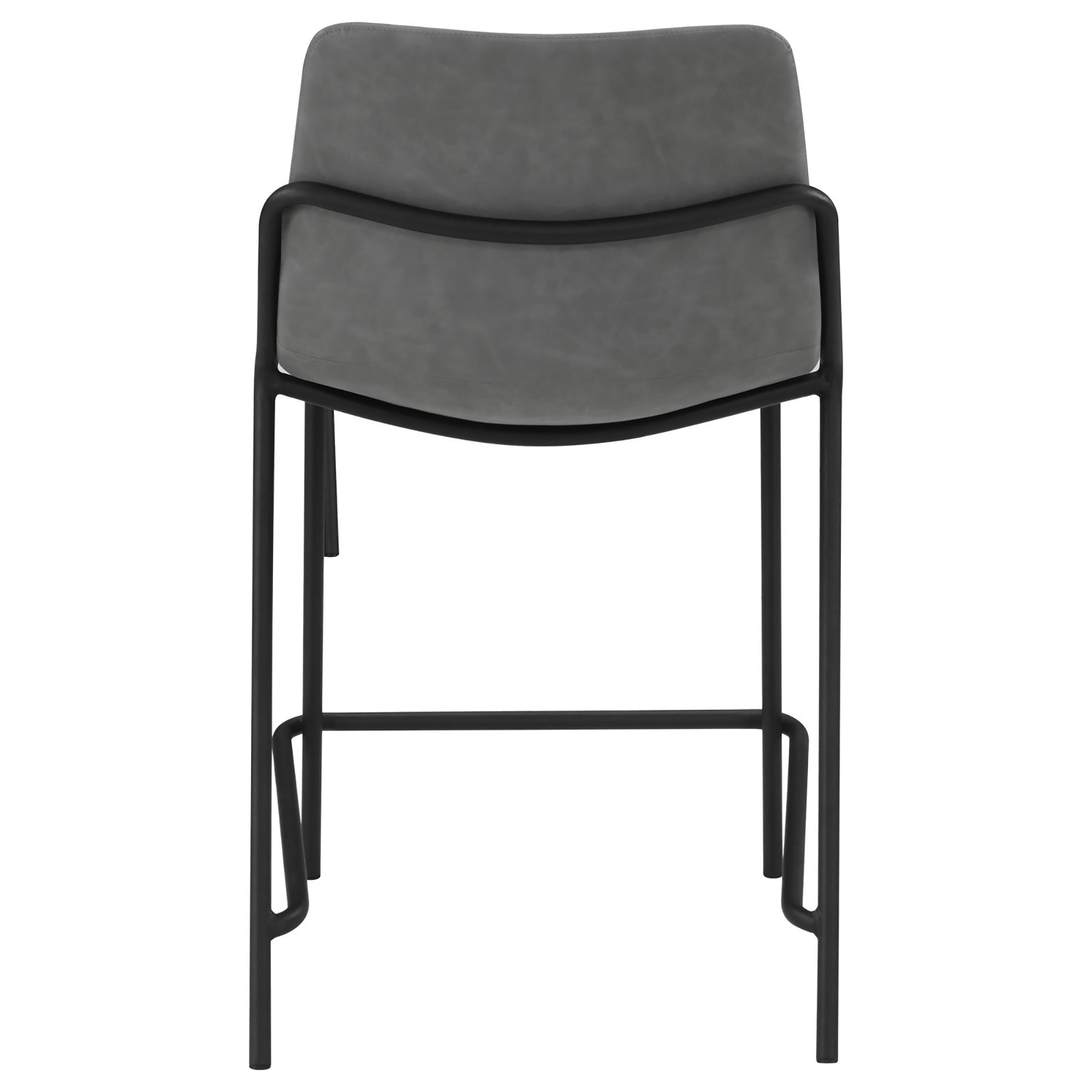 Grey and Black Counter Height Stools with Footrest (Set of 2)