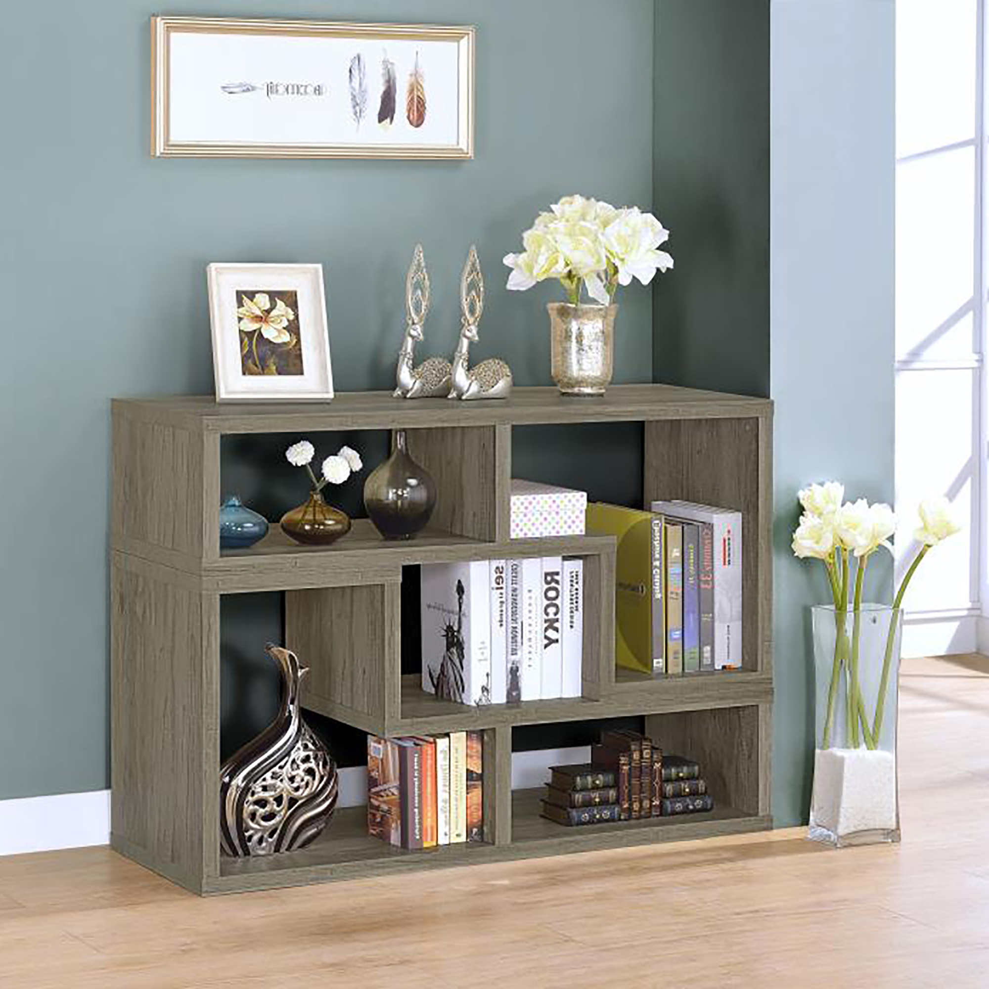 Grey Driftwood Convertable Bookcase