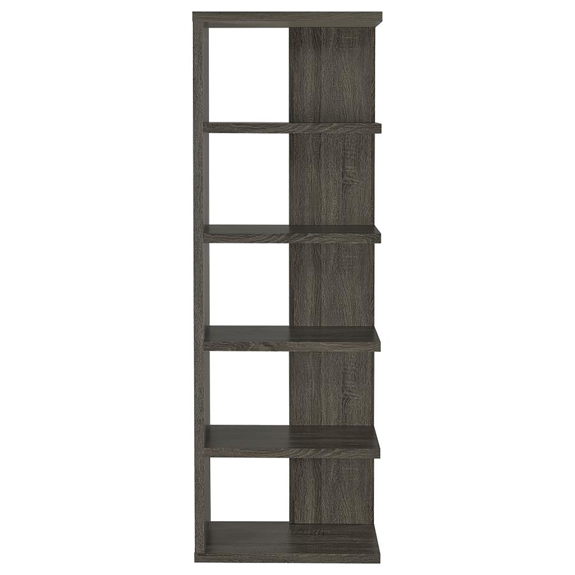 Weathered Grey 5-shelf Bookcase