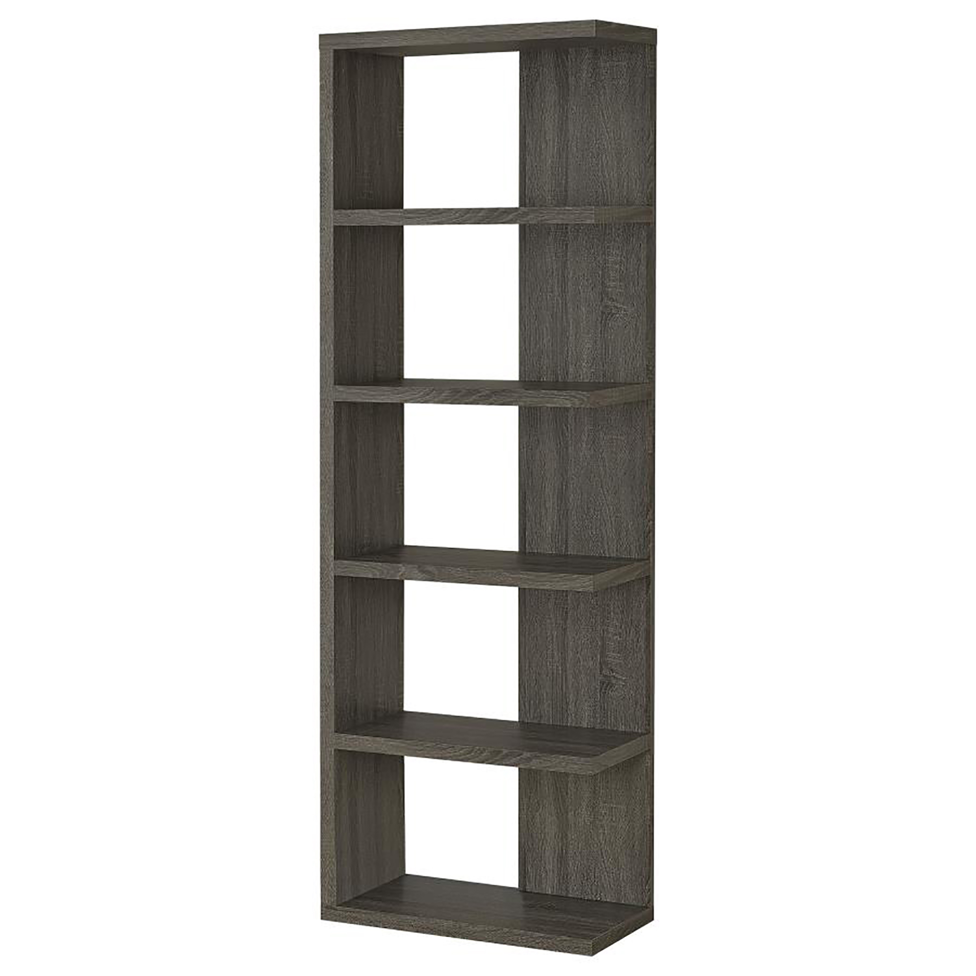 Weathered Grey 5-shelf Bookcase