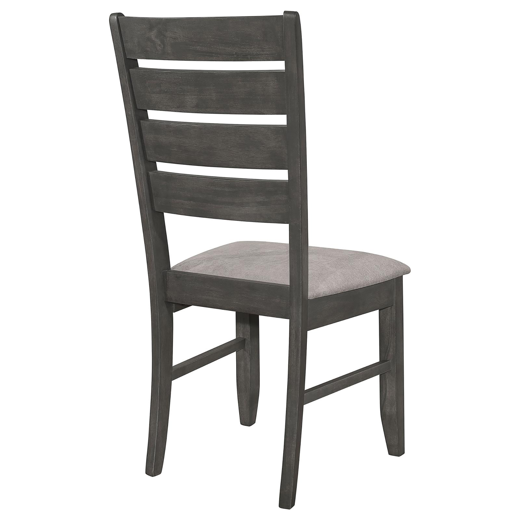 Grey and Dark Grey Padded Seat Side Chairs (Set of 2)