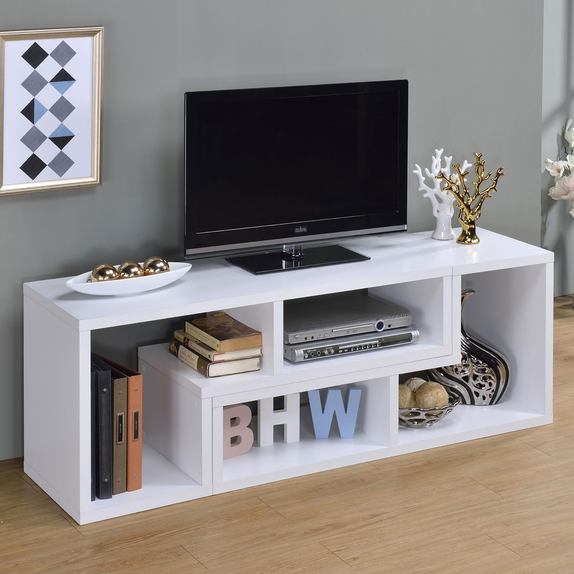 White Convertable Bookcase