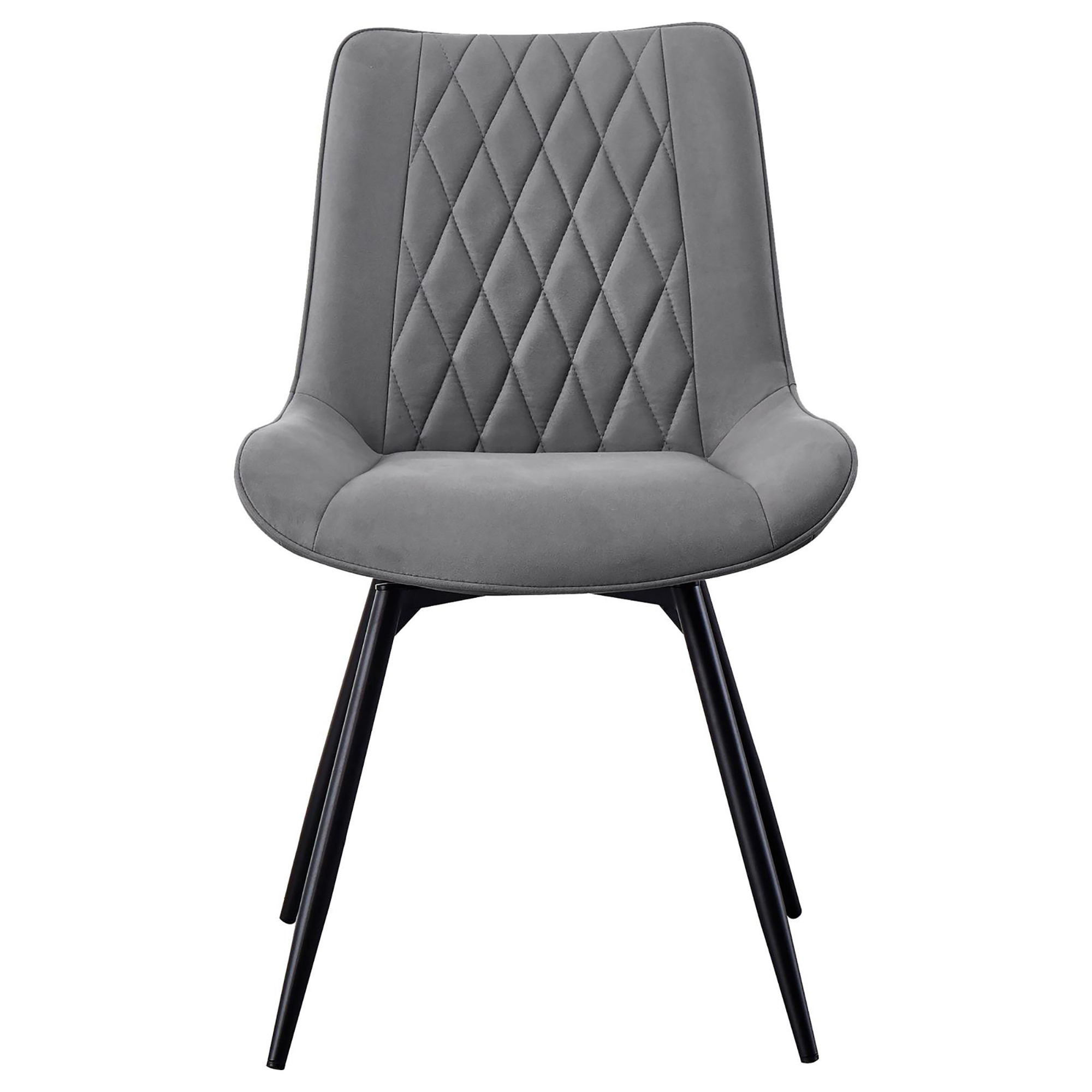 Grey Tufted Swivel Dining Chairs (Set of 2)