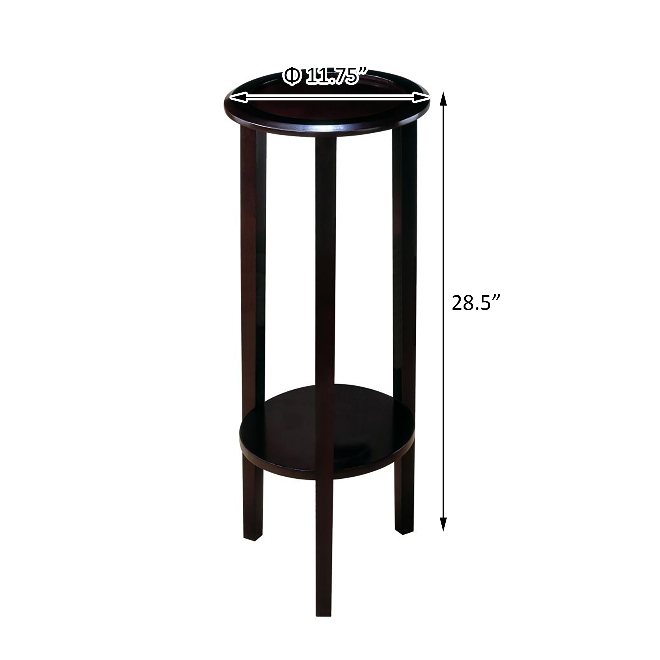 Espresso Round Accent Table