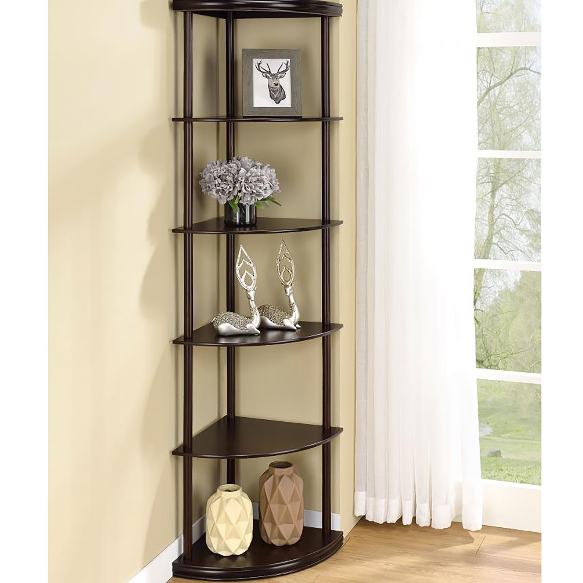 Cappuccino Corner Bookcase