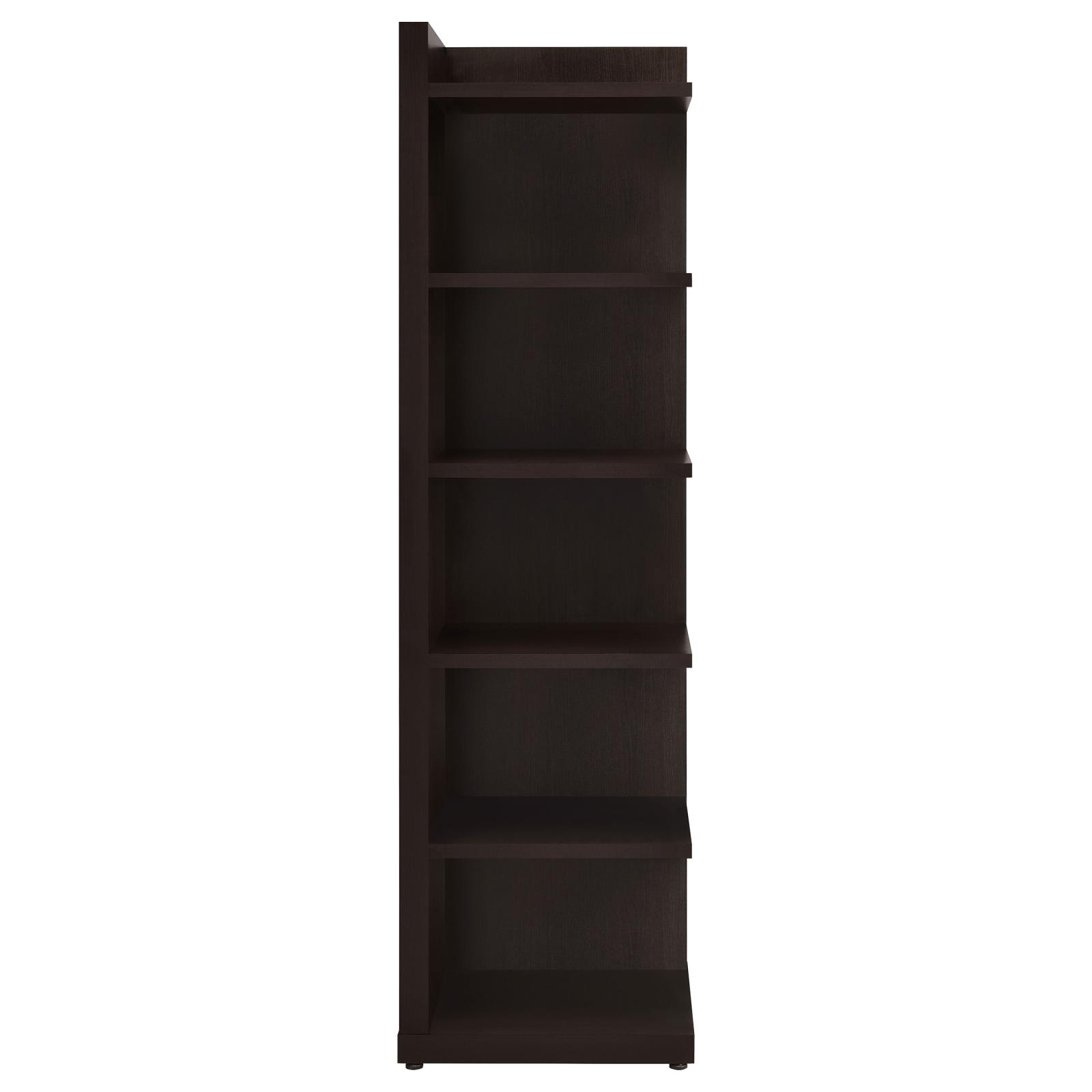 Cappuccino 6-tier Corner Bookcase