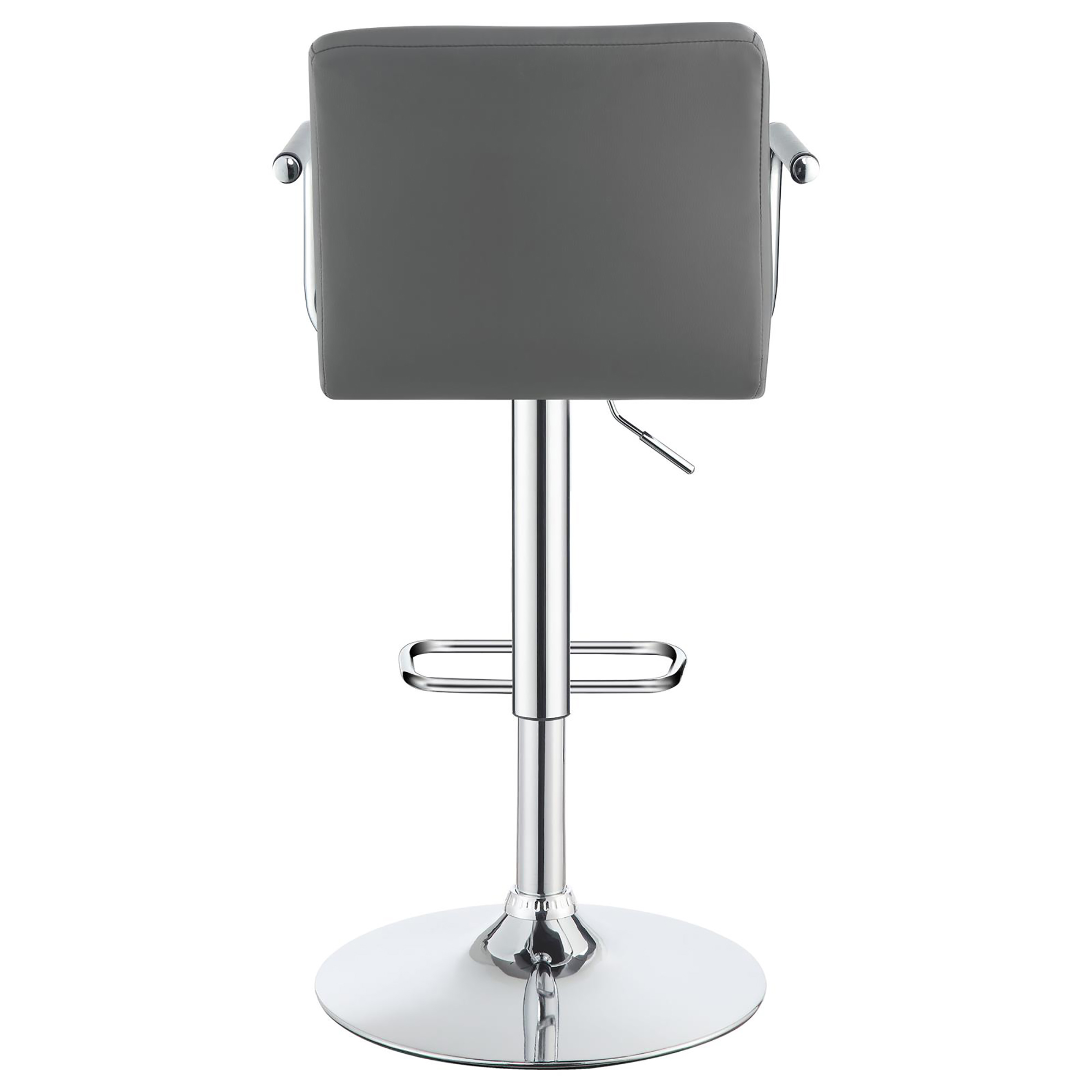 Grey and Chrome Adjustable Bar Stool