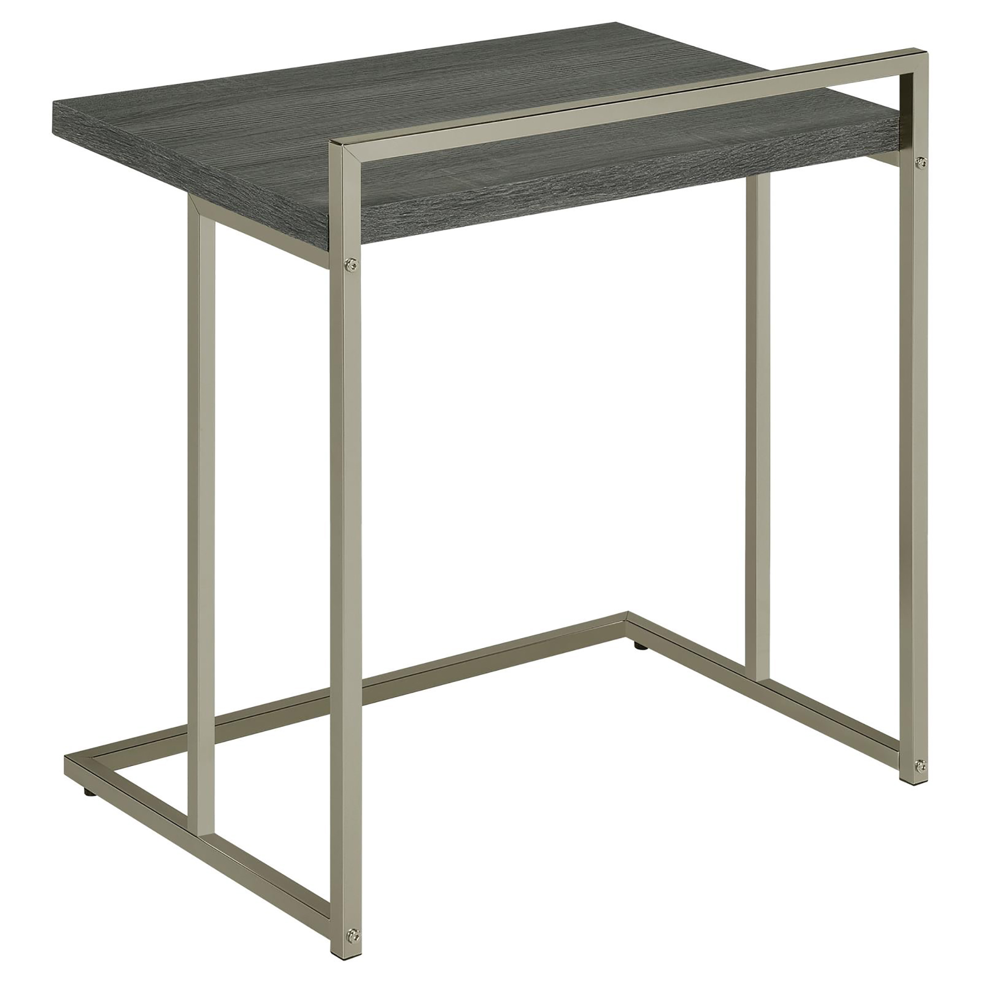 Weathered Grey Rectangular Top Snack Table