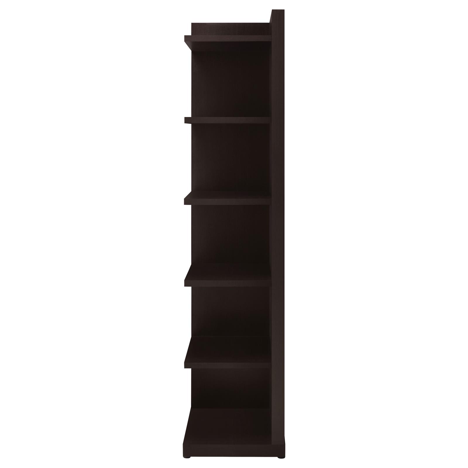 Cappuccino 6-tier Corner Bookcase