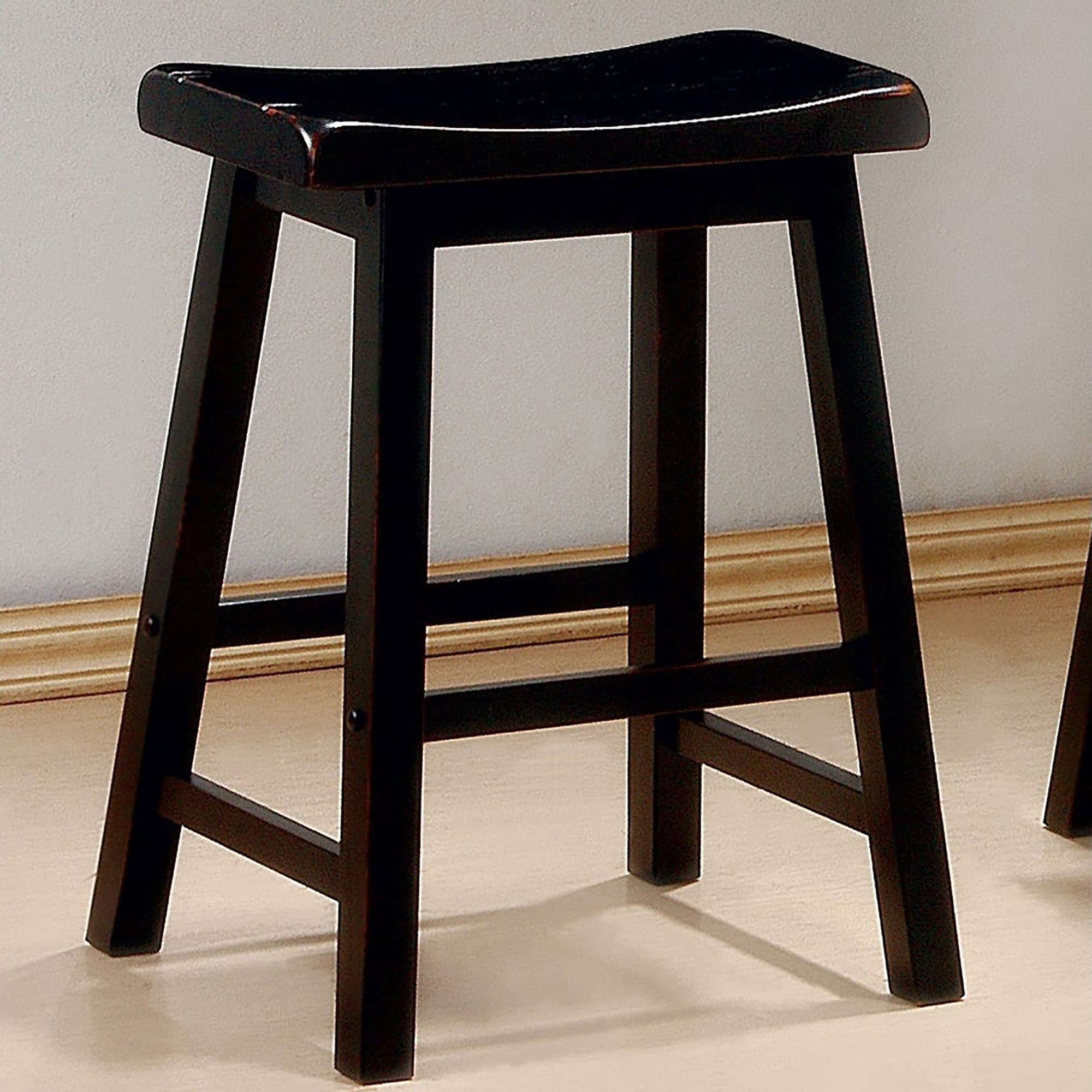 Black Counter Height Stools (Set of 2)