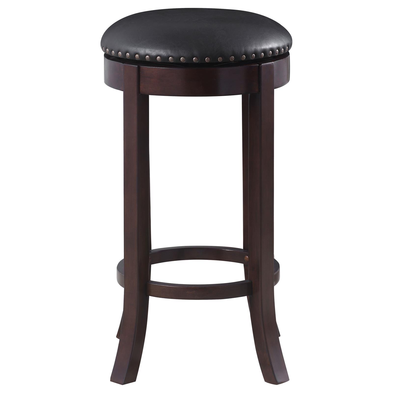 Dark Brown and Medium Brown Swivel Bar Stools (Set of 2)