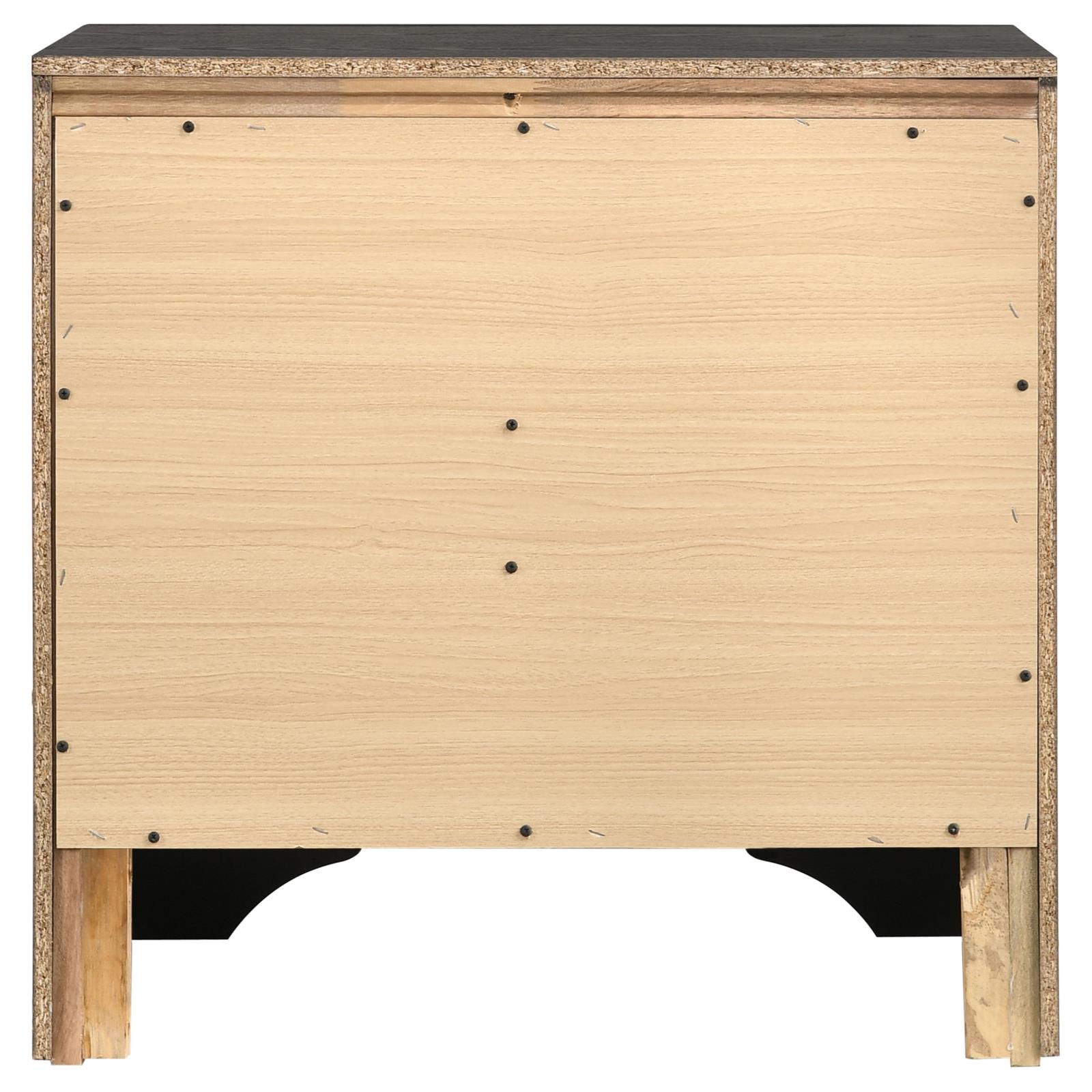 Black 2-drawer Nightstand with Hidden Jewelry Tray