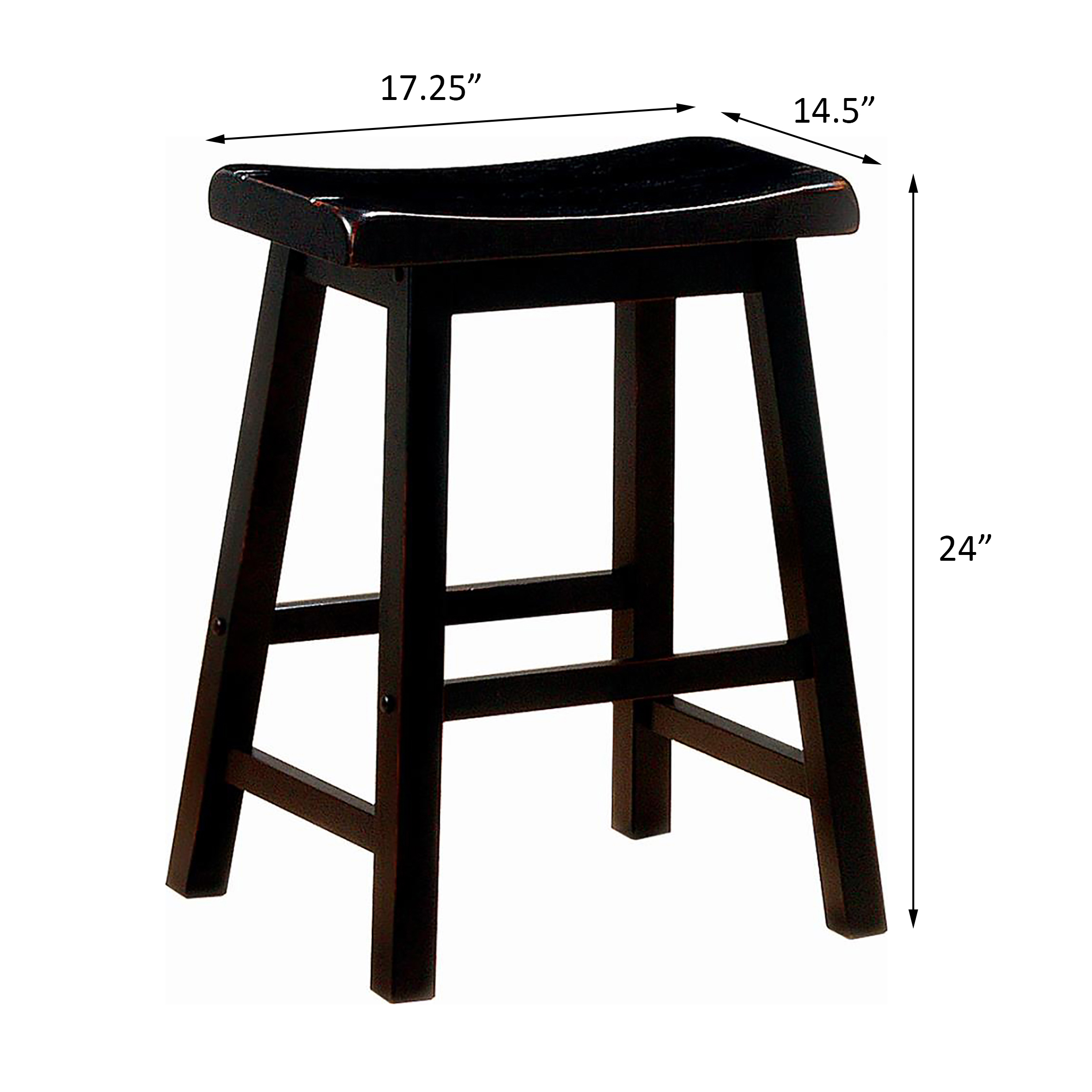 Black Counter Height Stools (Set of 2)