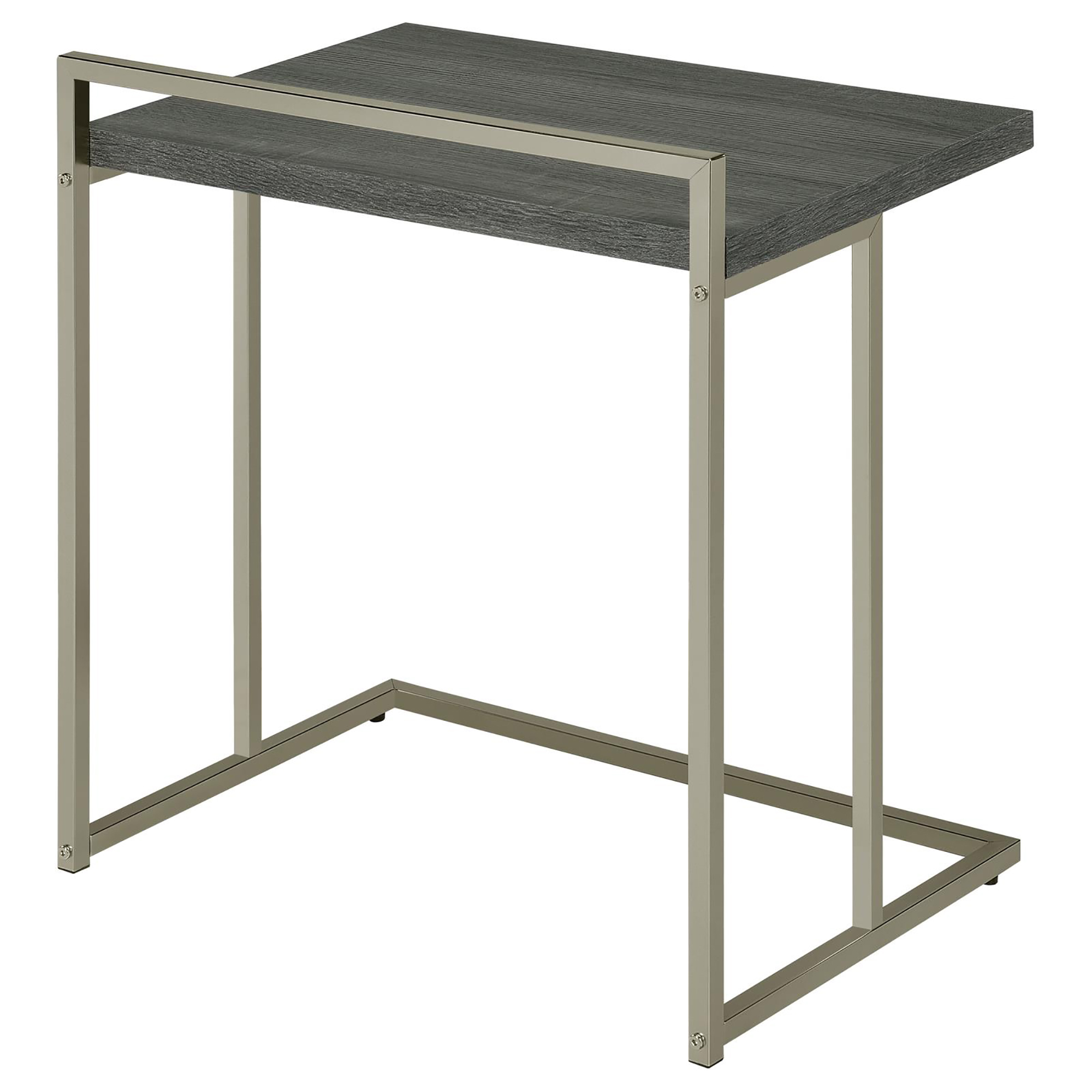 Weathered Grey Rectangular Top Snack Table