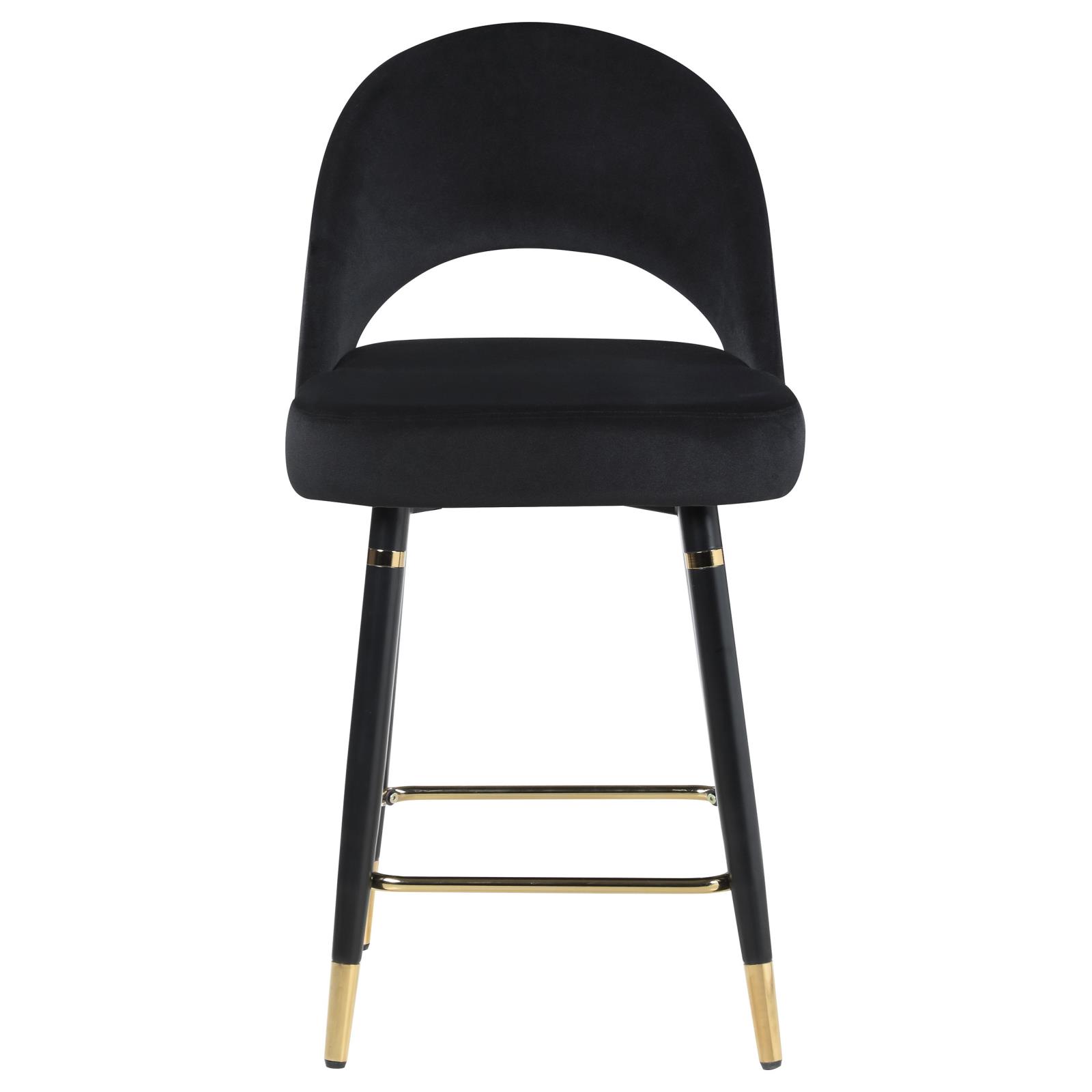 Black Open Back Counter Height Stools (Set of 2)