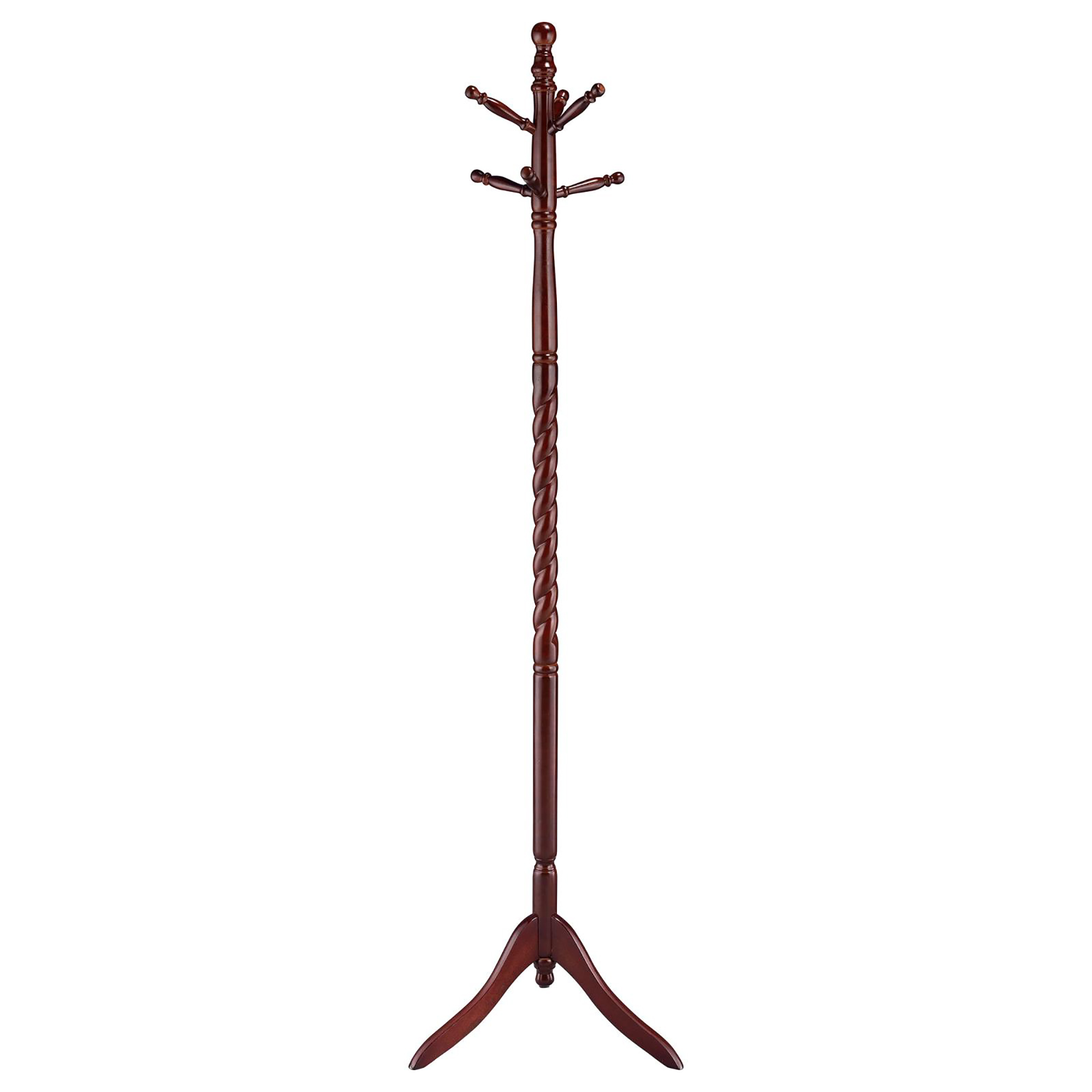 Merlot Coat Rack with Twisted Post