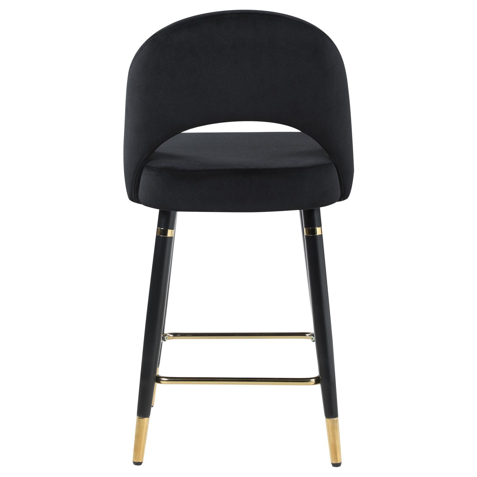 Black Open Back Counter Height Stools (Set of 2)