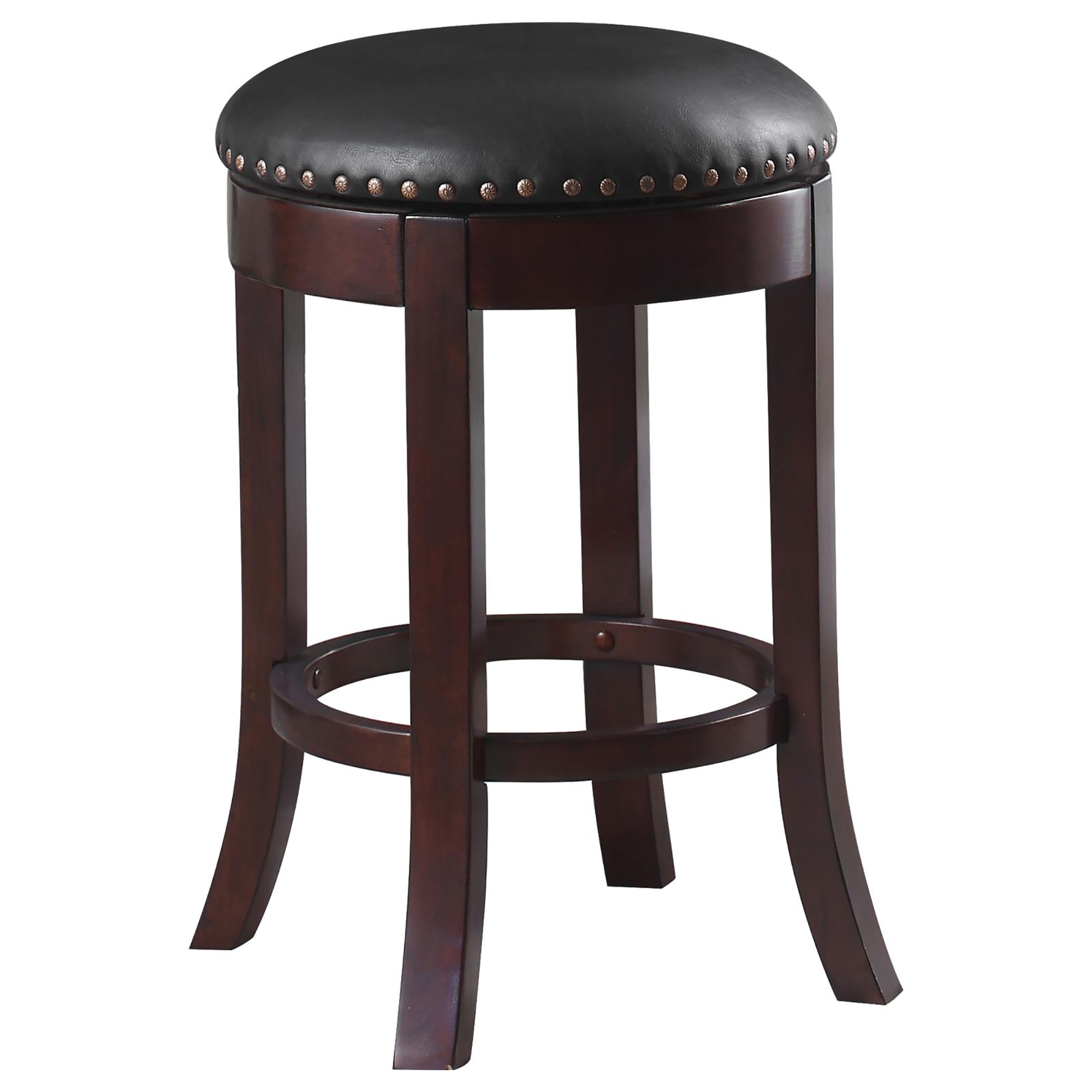 Dark Brown and Medium Brown Swivel Counter Height Stools (Set of 2)