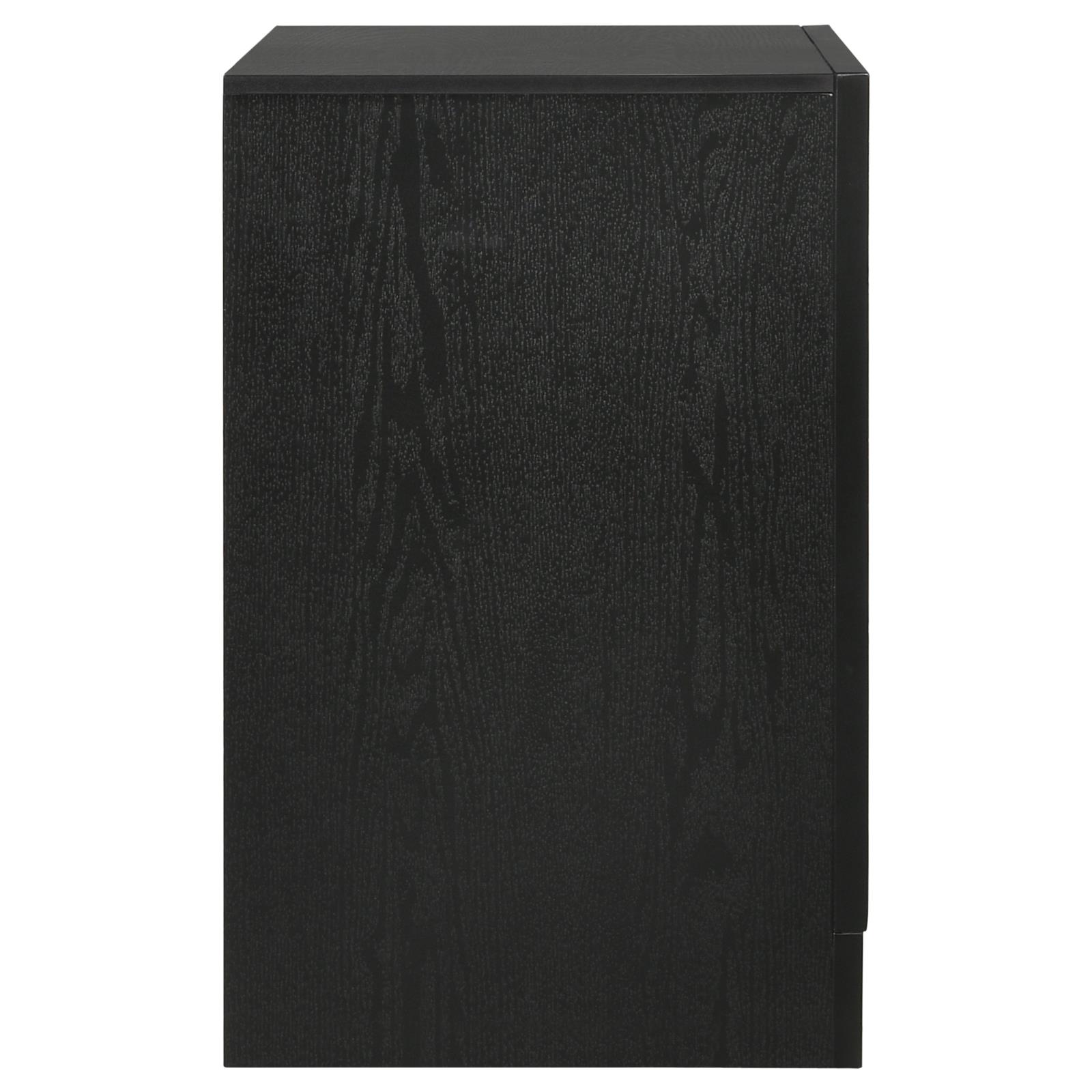 Black 2-drawer Nightstand with Hidden Jewelry Tray