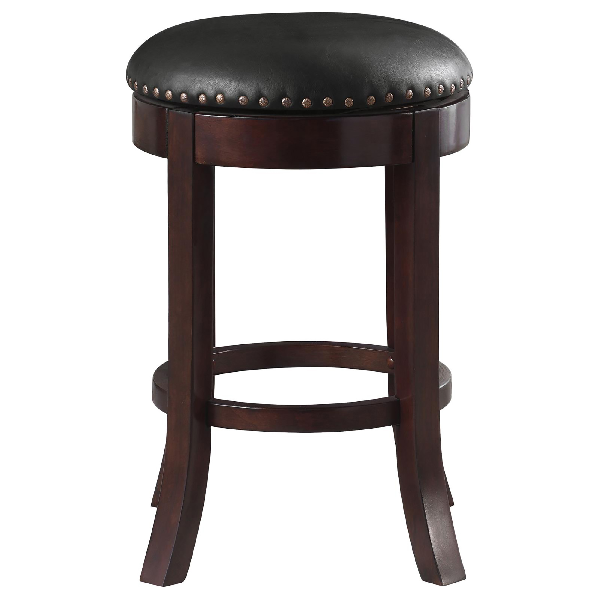 Dark Brown and Medium Brown Swivel Counter Height Stools (Set of 2)