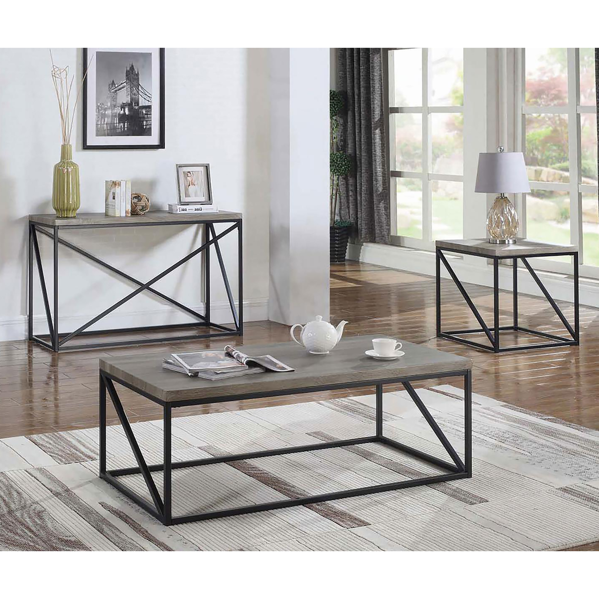 Sonoma Grey Square End Table