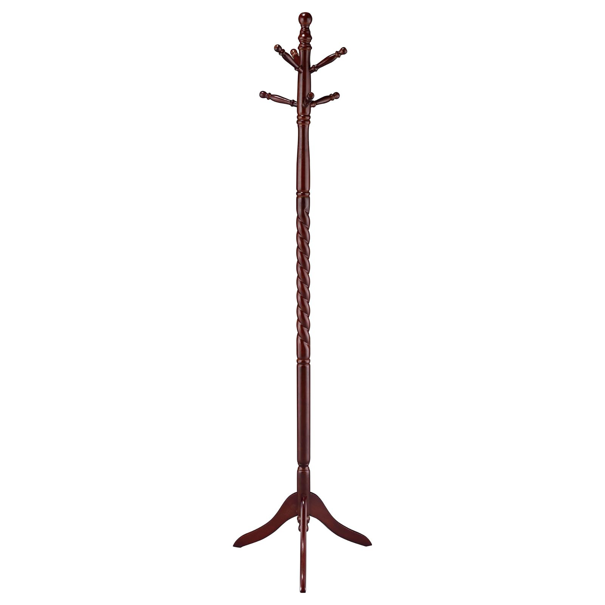 Merlot Coat Rack with Twisted Post