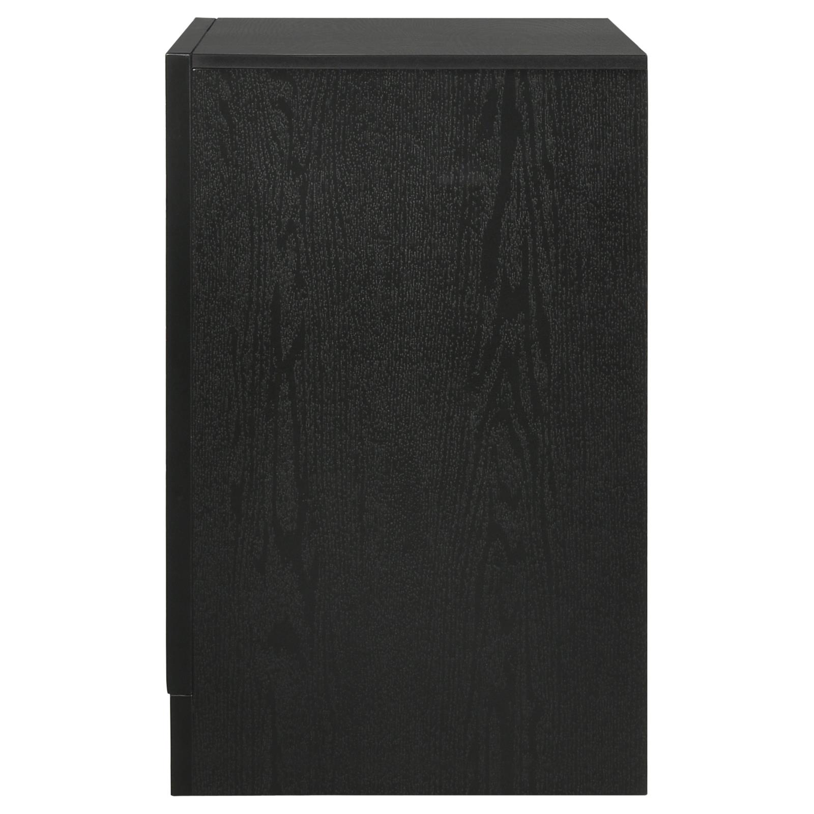 Black 2-drawer Nightstand with Hidden Jewelry Tray