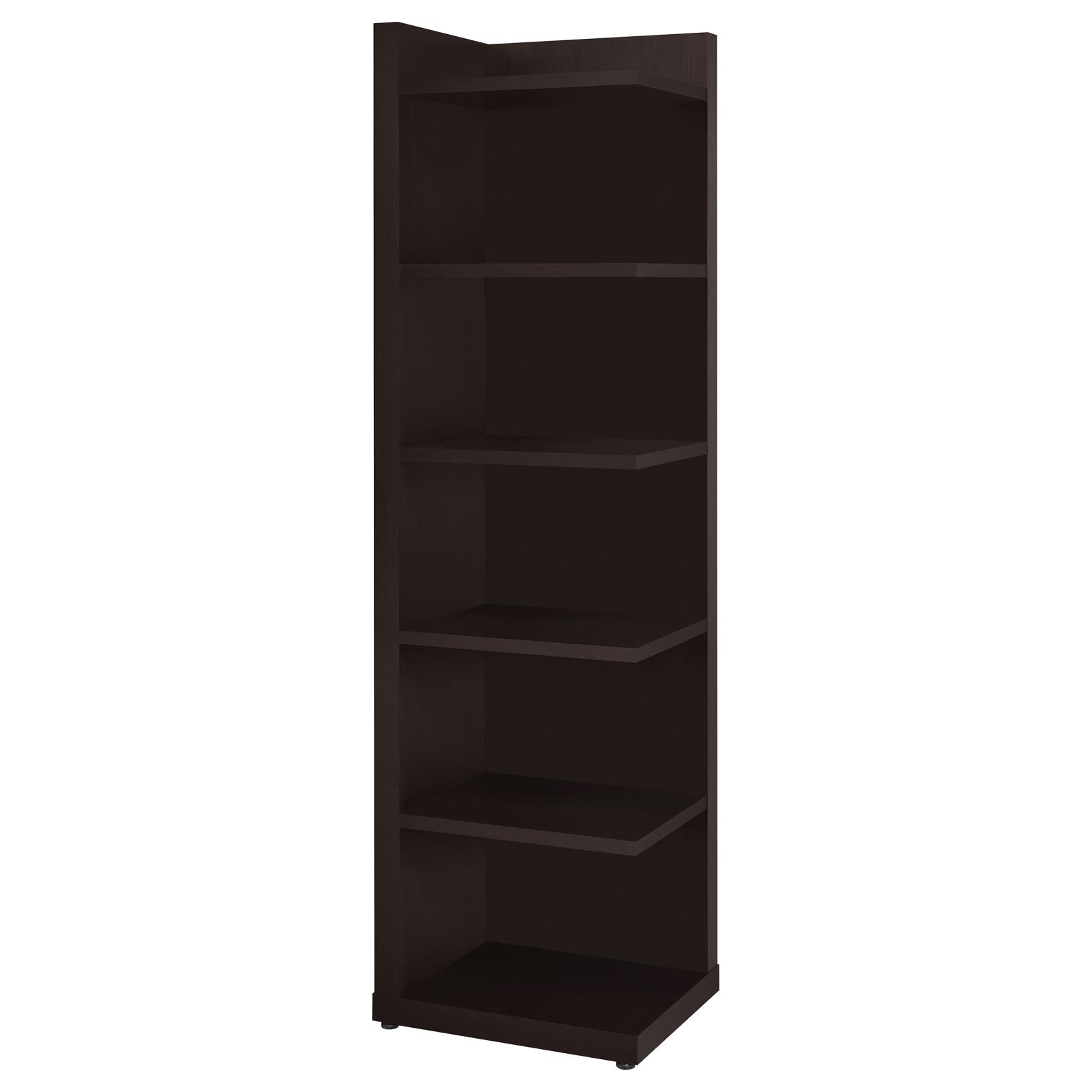 Cappuccino 6-tier Corner Bookcase