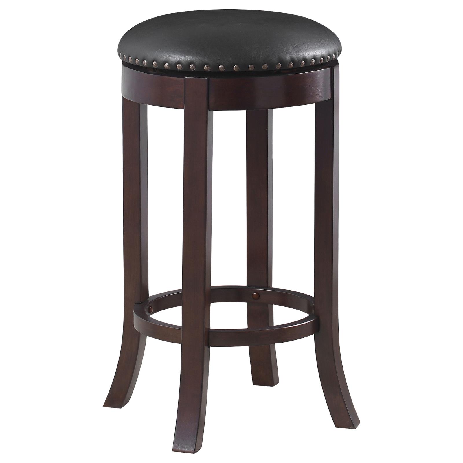 Dark Brown and Medium Brown Swivel Bar Stools (Set of 2)