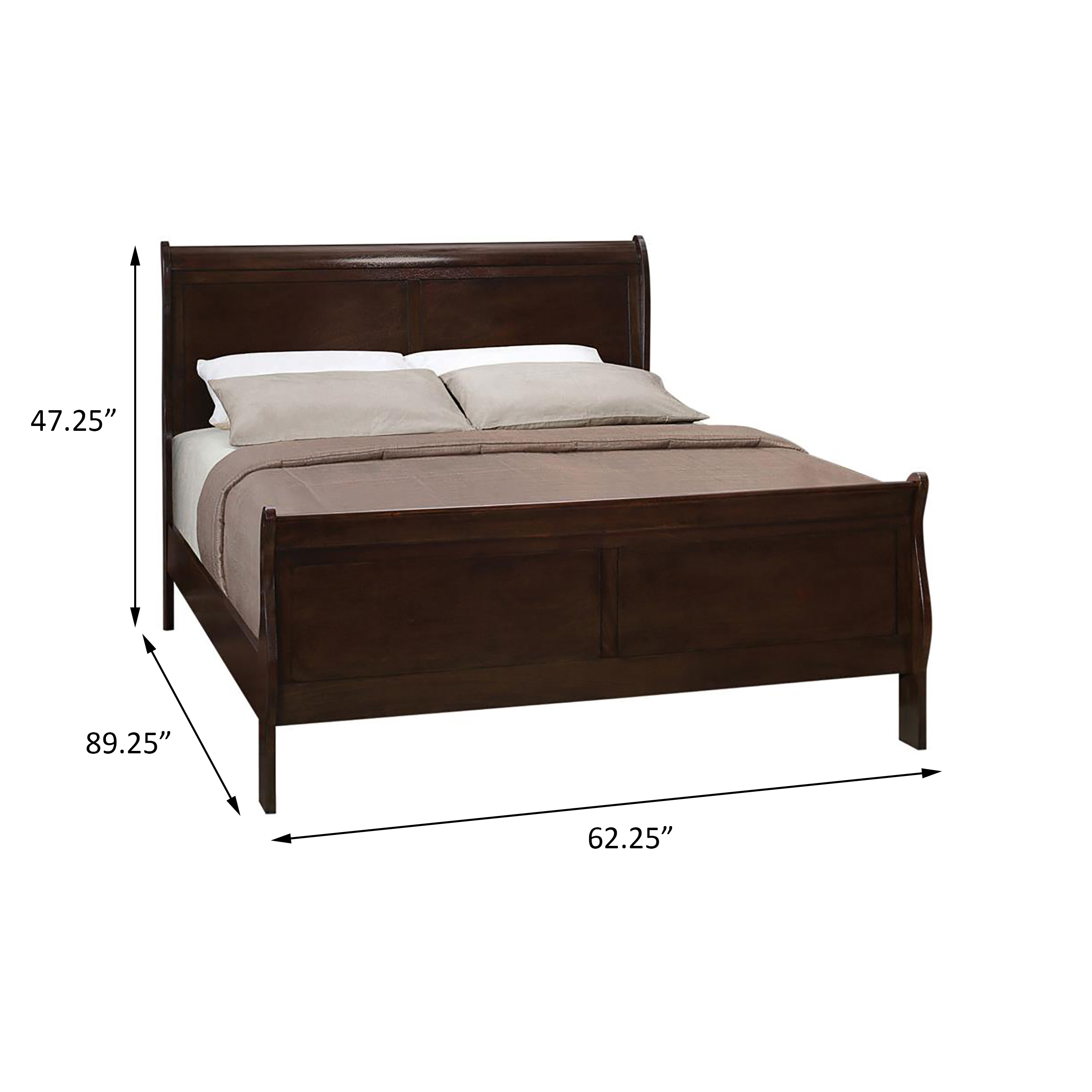 Cappuccino Queen Sleigh Bed