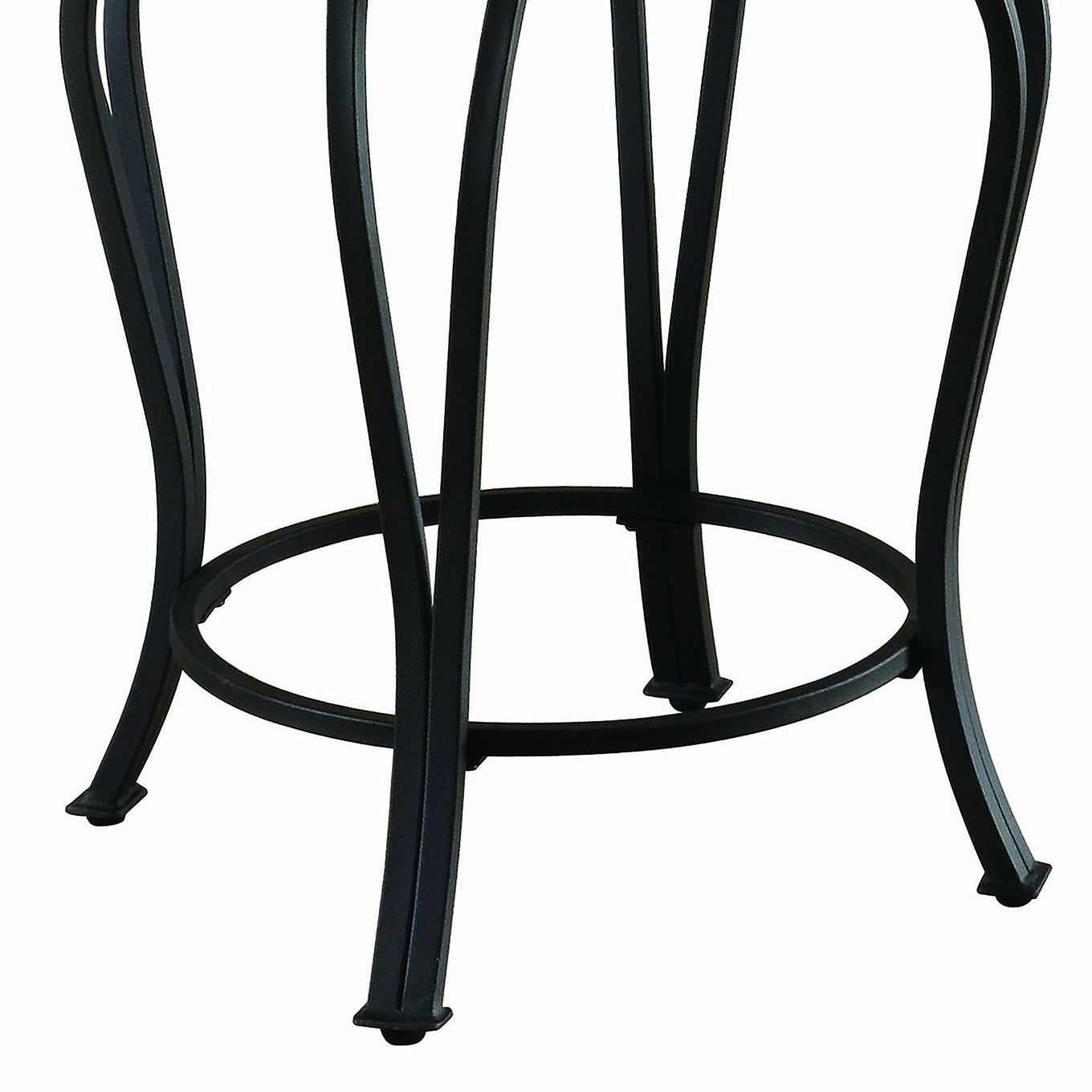 Black Swivel Counter Height Stool with Upholstered Seat