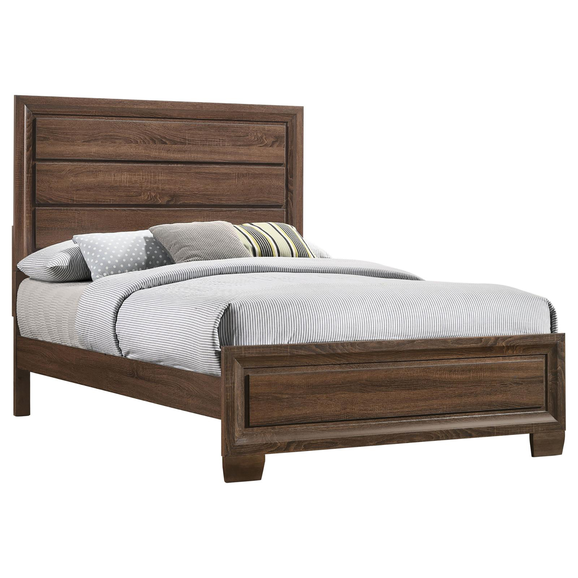 Warm Brown Medium Queen Bed