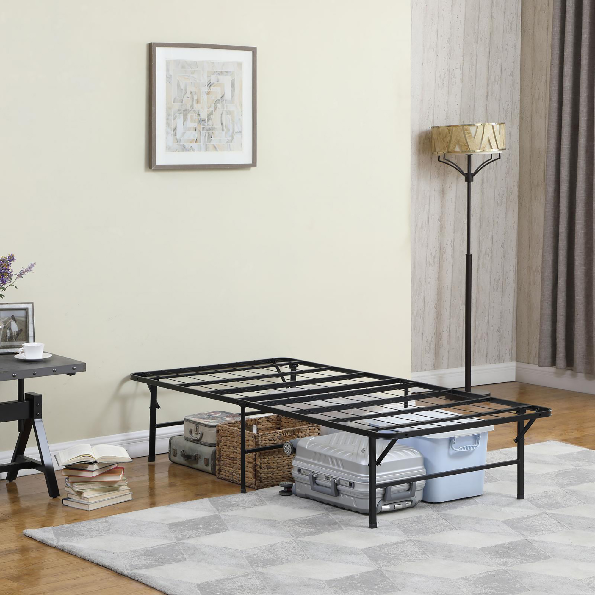 Black Twin XL Platform Bed