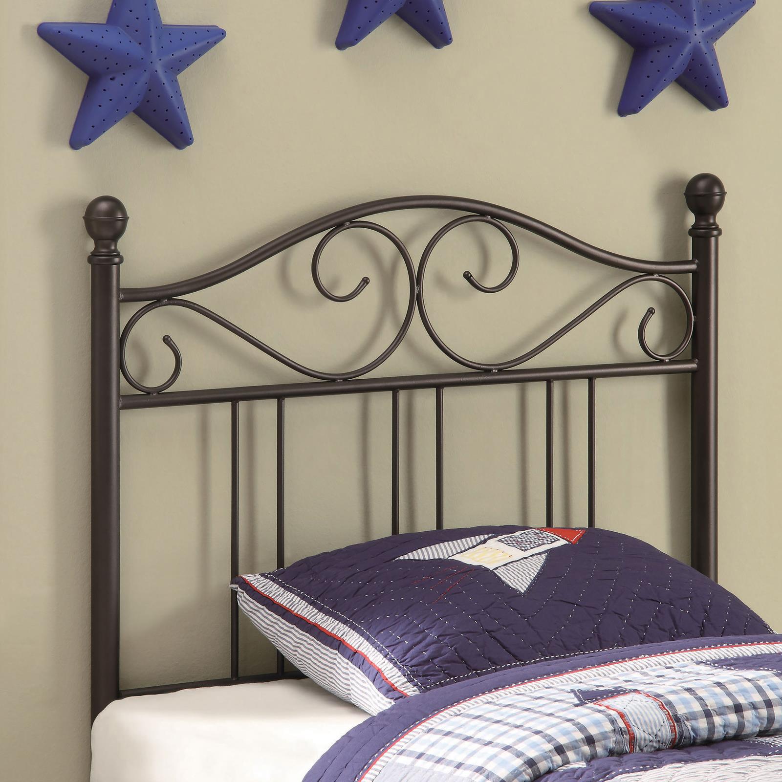 Dark Bronze Metal Twin Headboard