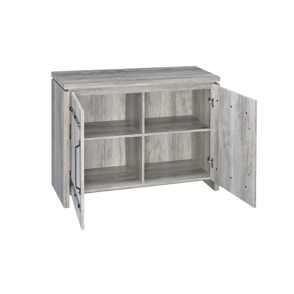 Grey Driftwood 2-door Accent Cabinet