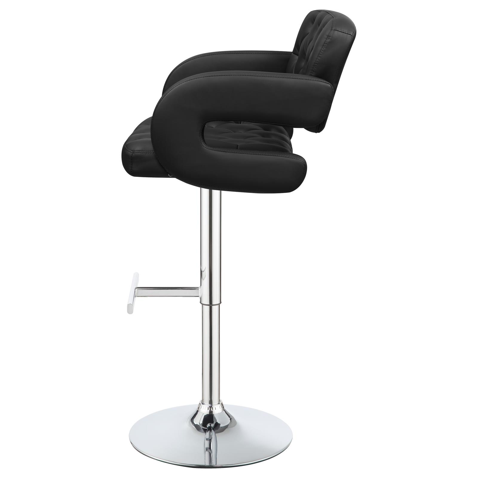 Black and Chrome Adjustable Bar Stool